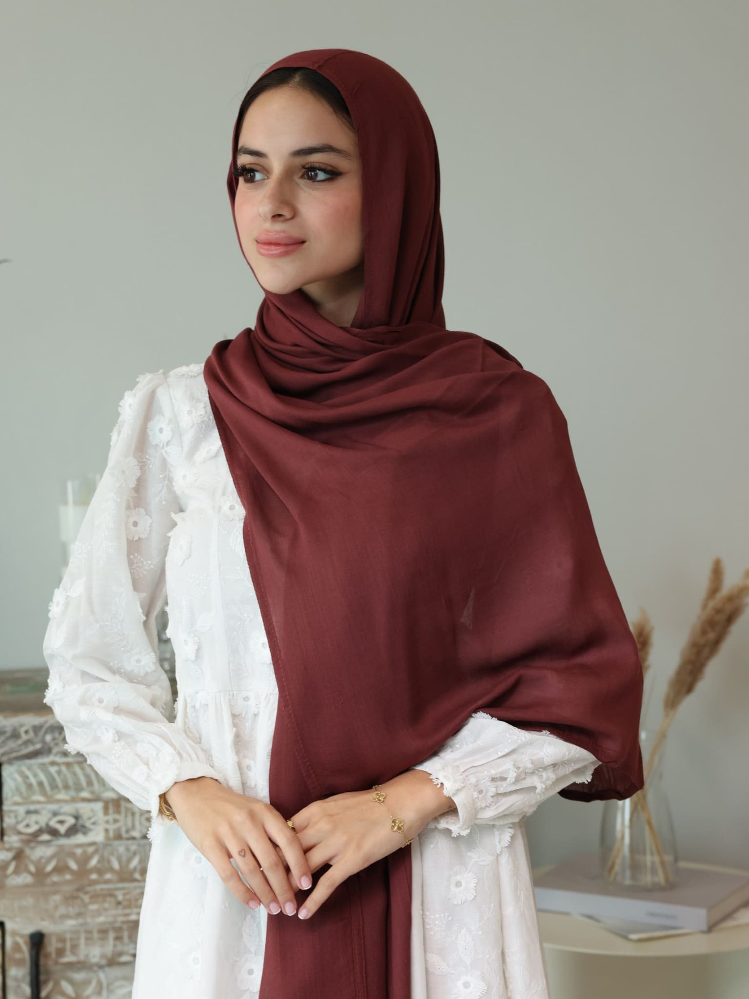 Breathable Soft Plum Modal Hijab