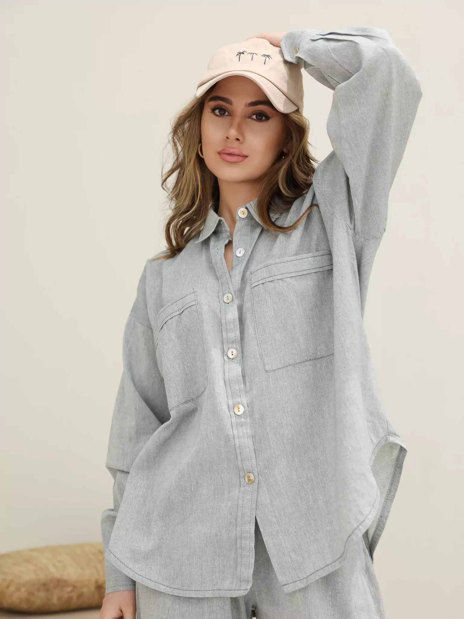 Denique Button Down Co Ord Set