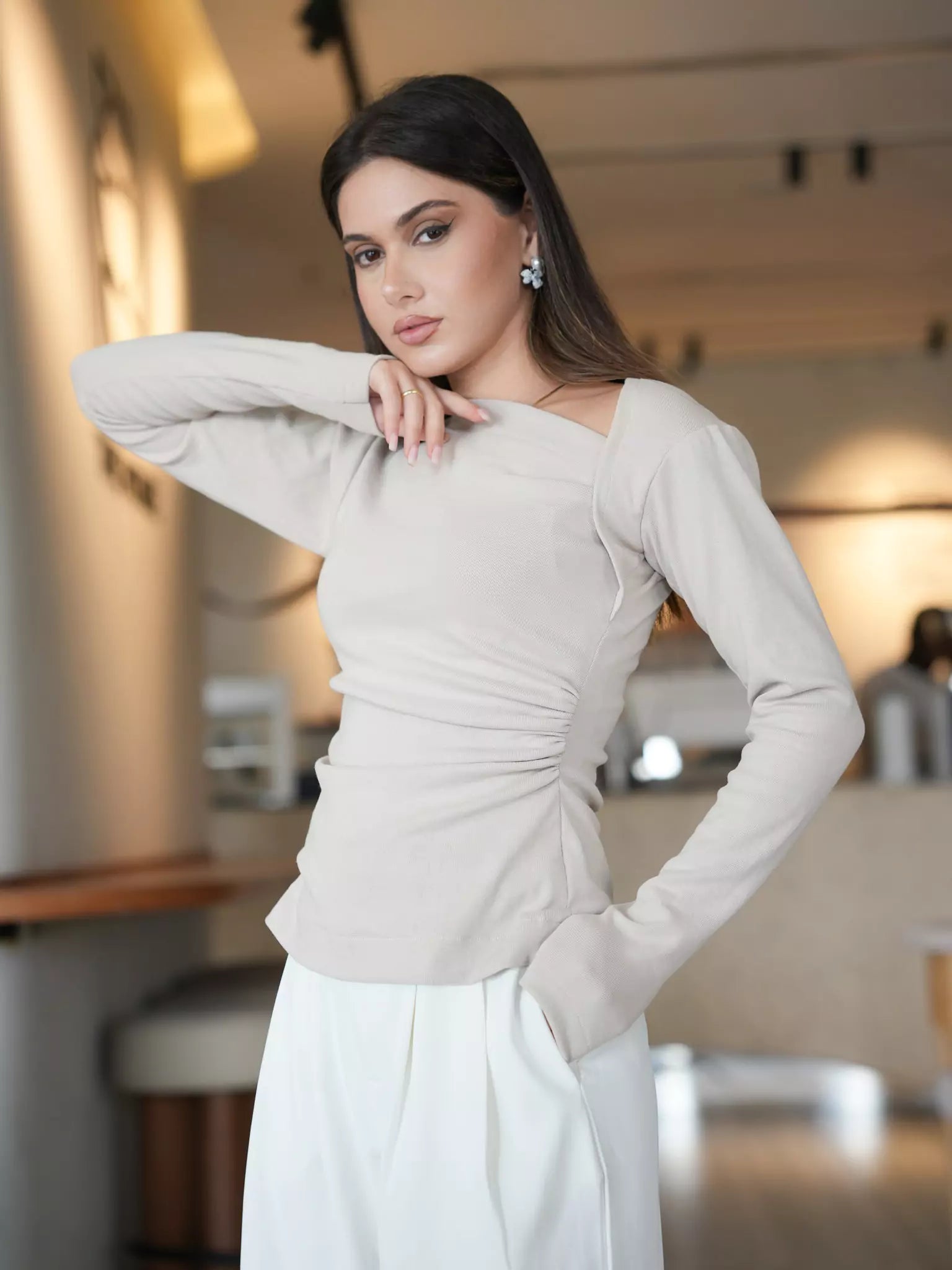 Beige Buff Knit Shirt
