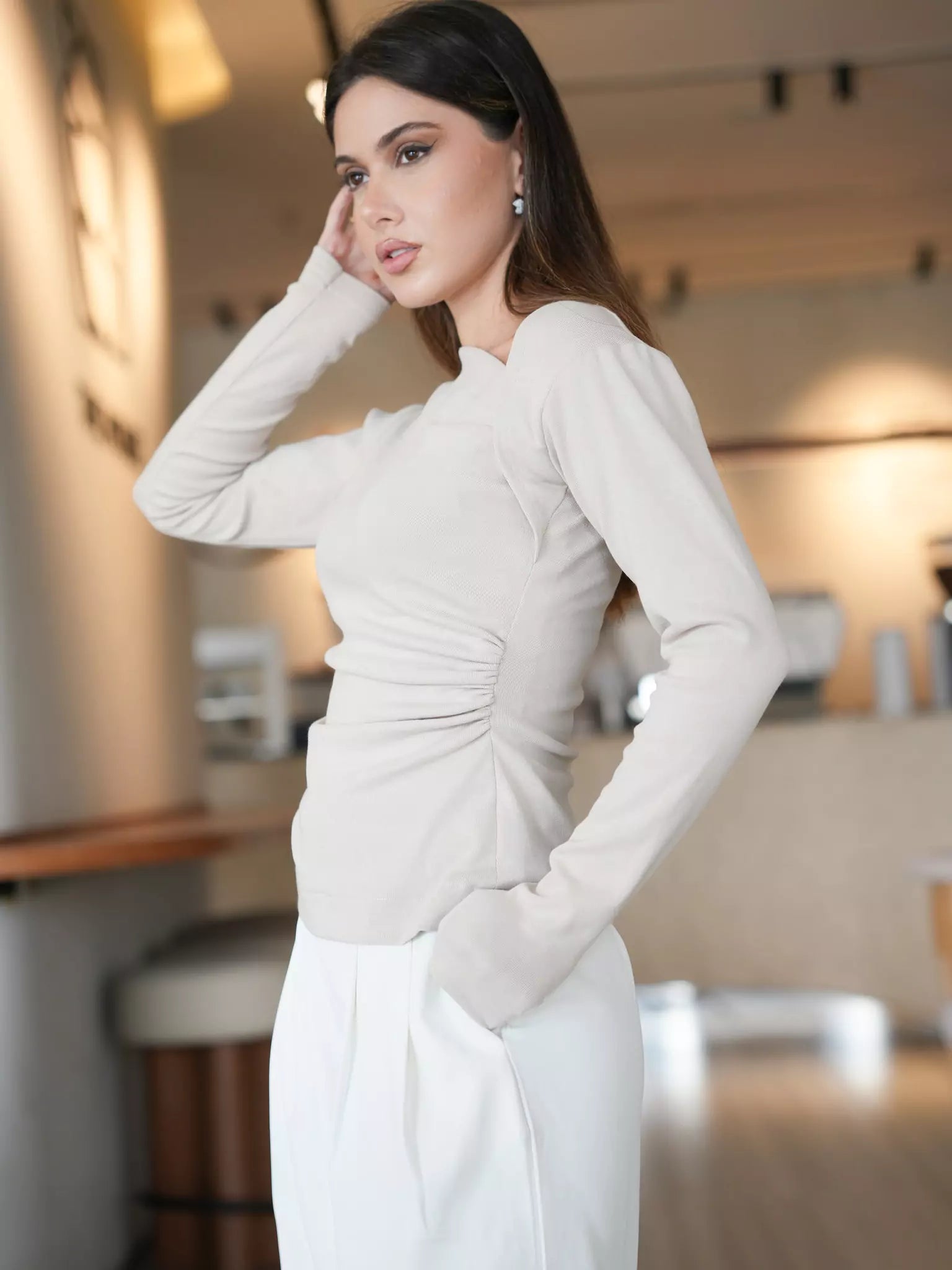 Beige Buff Knit Shirt