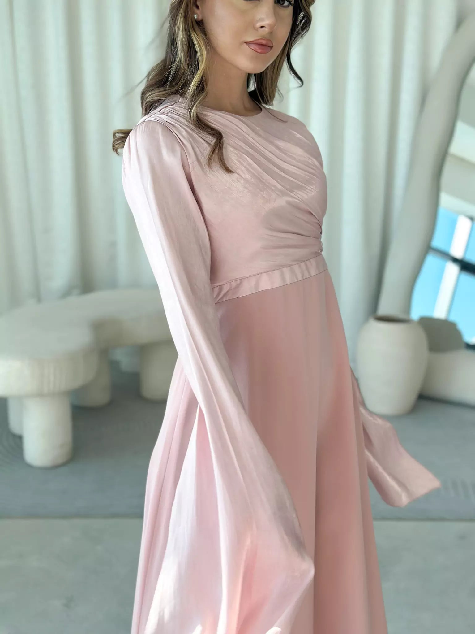 Anya Pink Long Dress