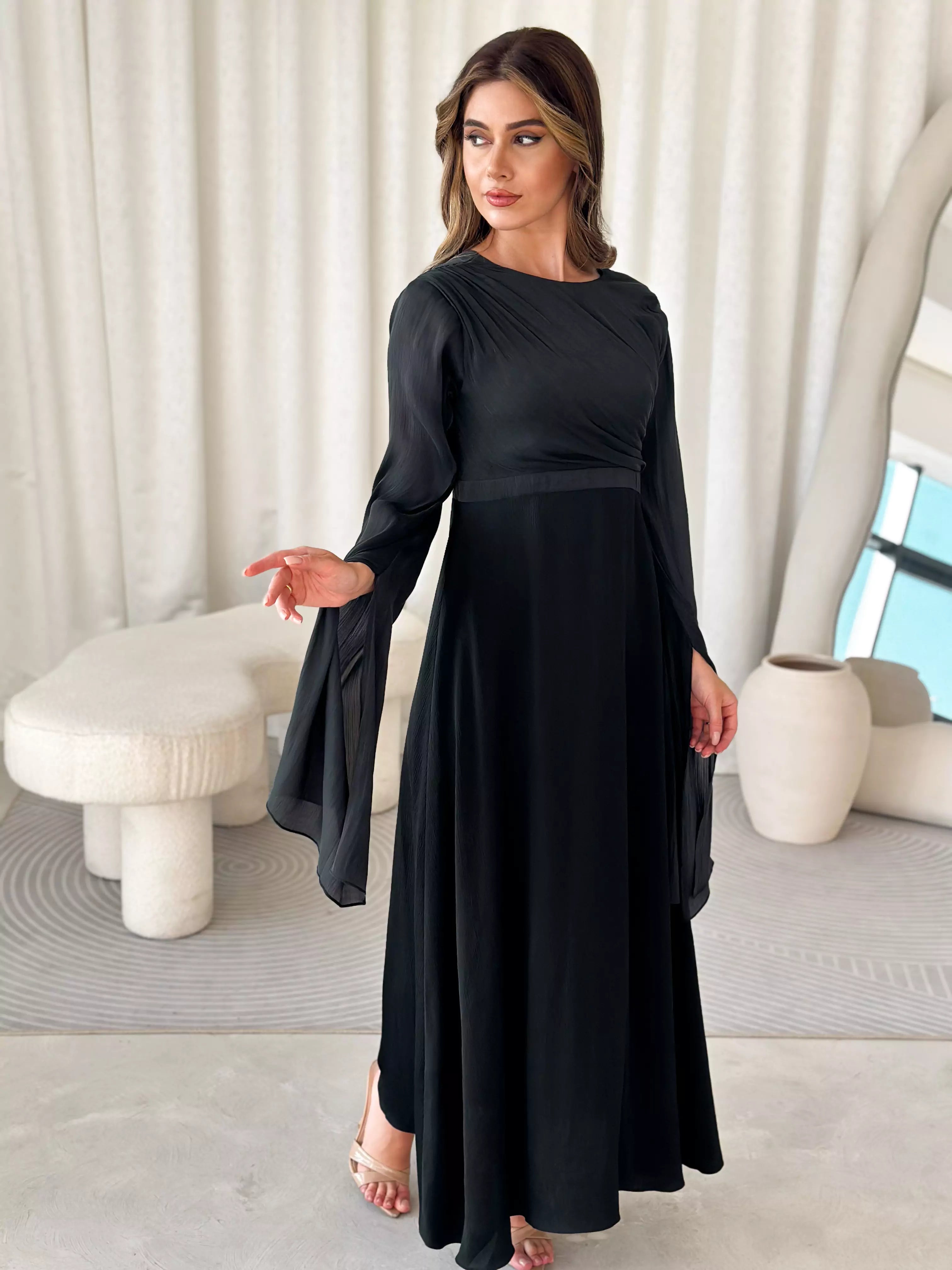 Anya Black Long Dress