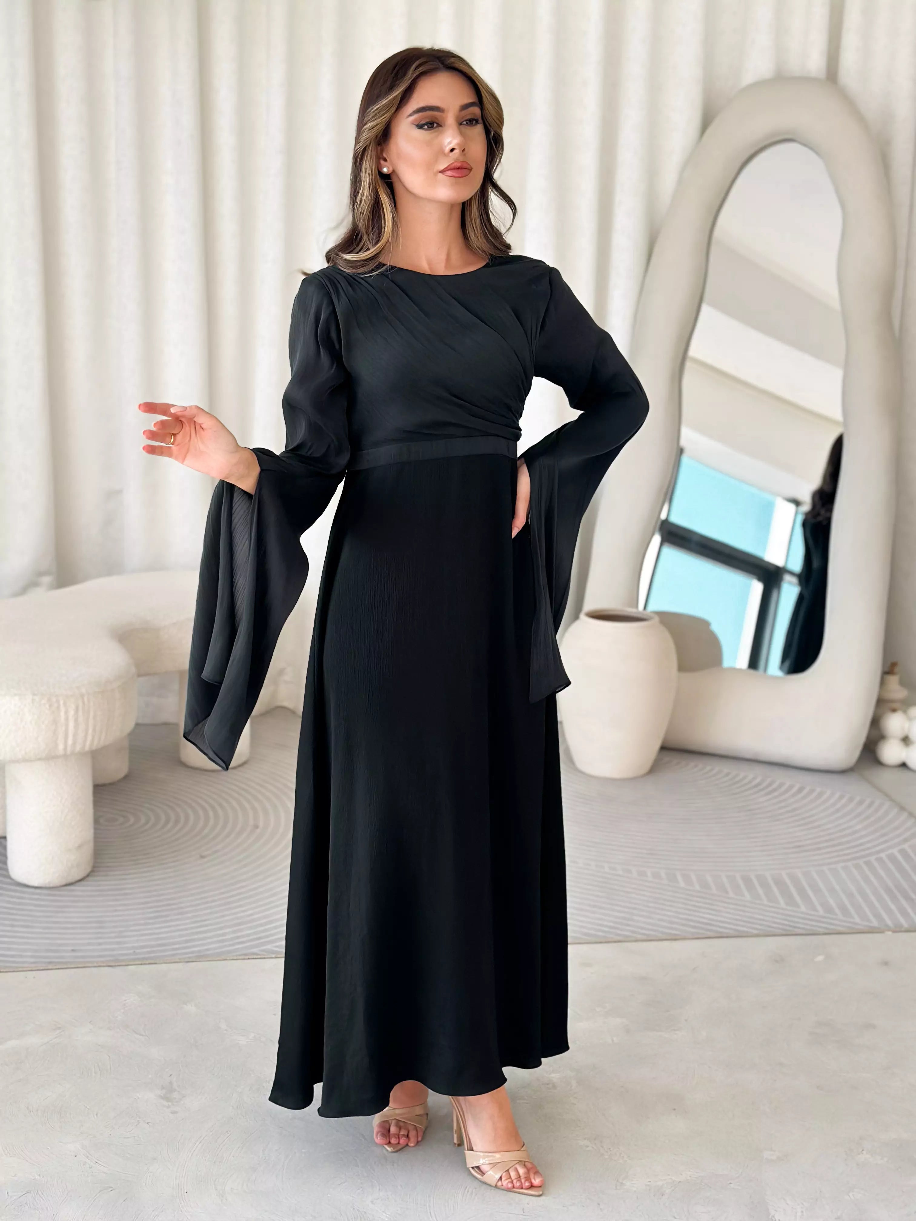Anya Black Long Dress