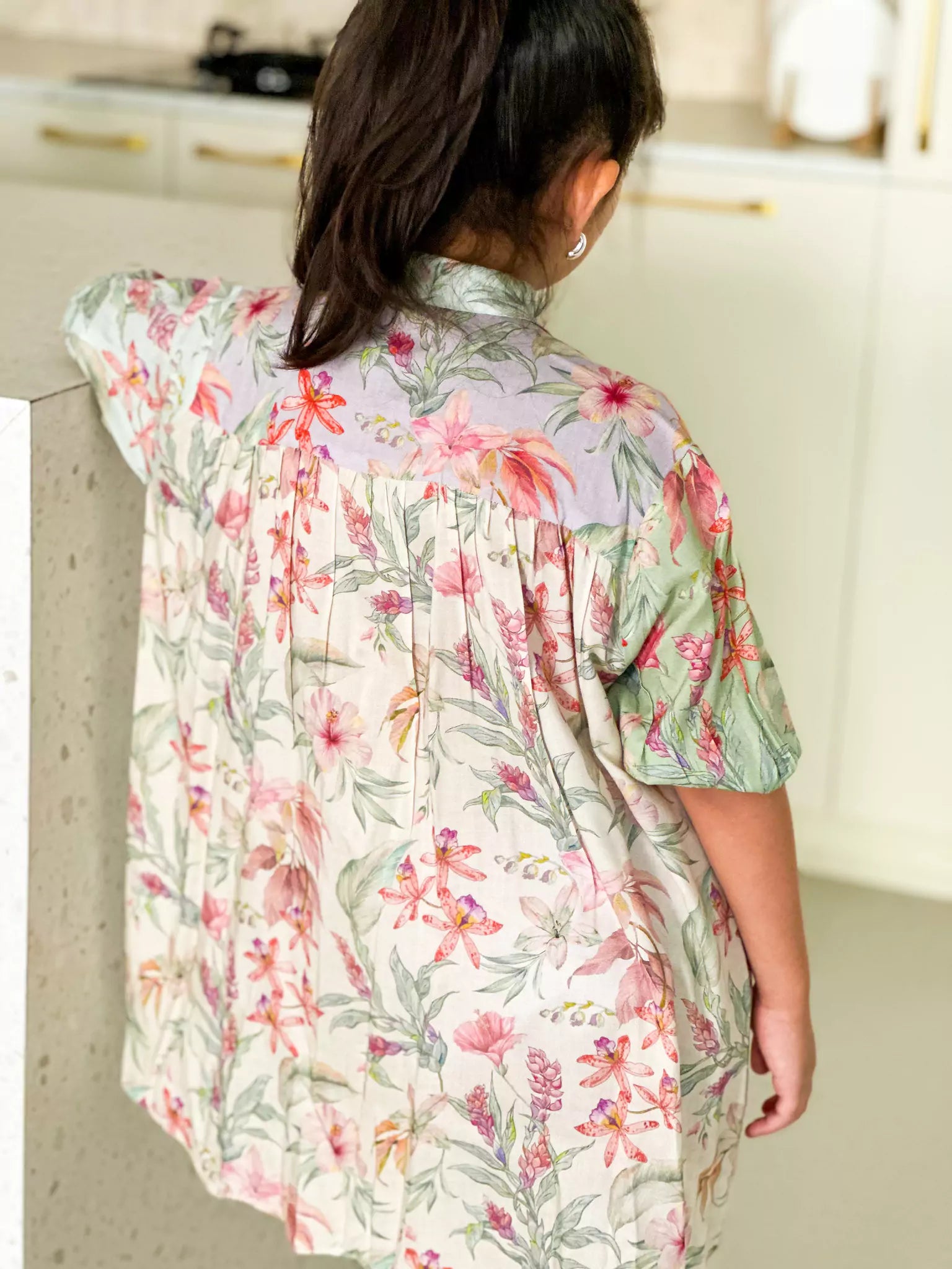 Mini Corsage Floral Pocket Dress