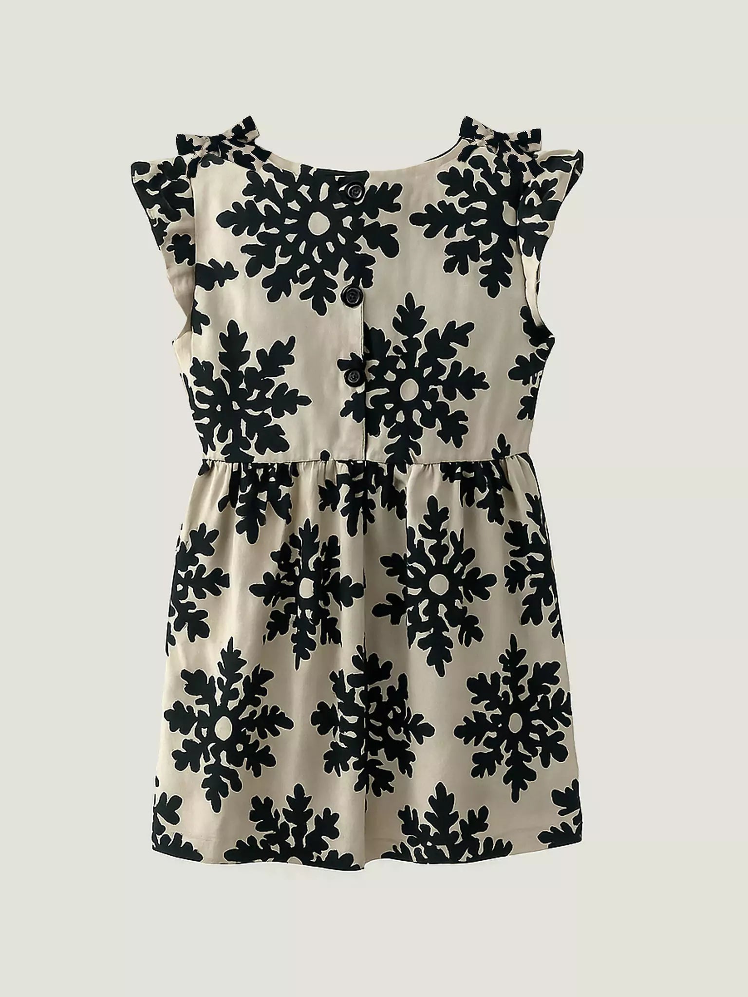 Mini Lelan Motif Black Dress