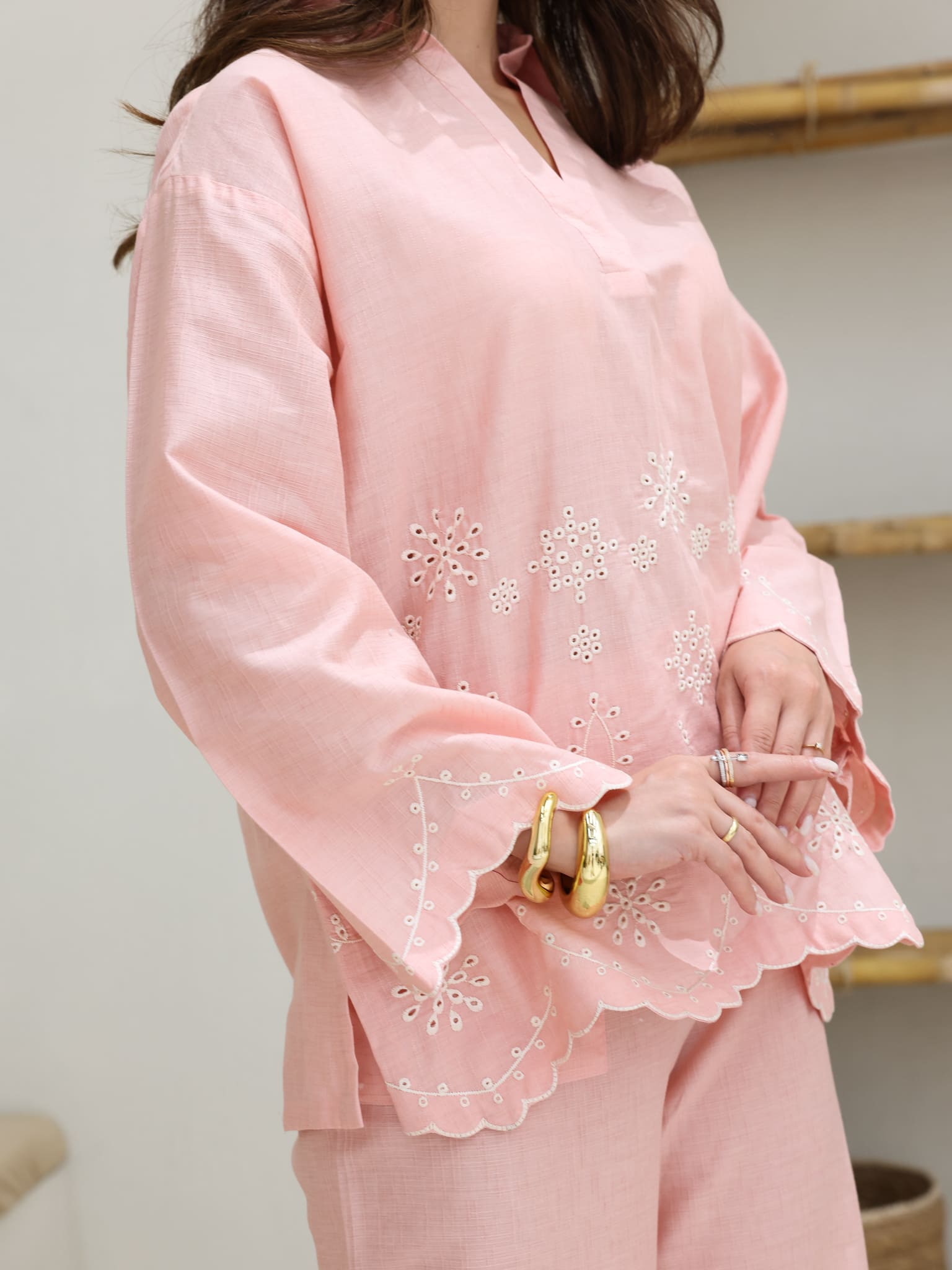 Coraly Cutwork Co Ord Set