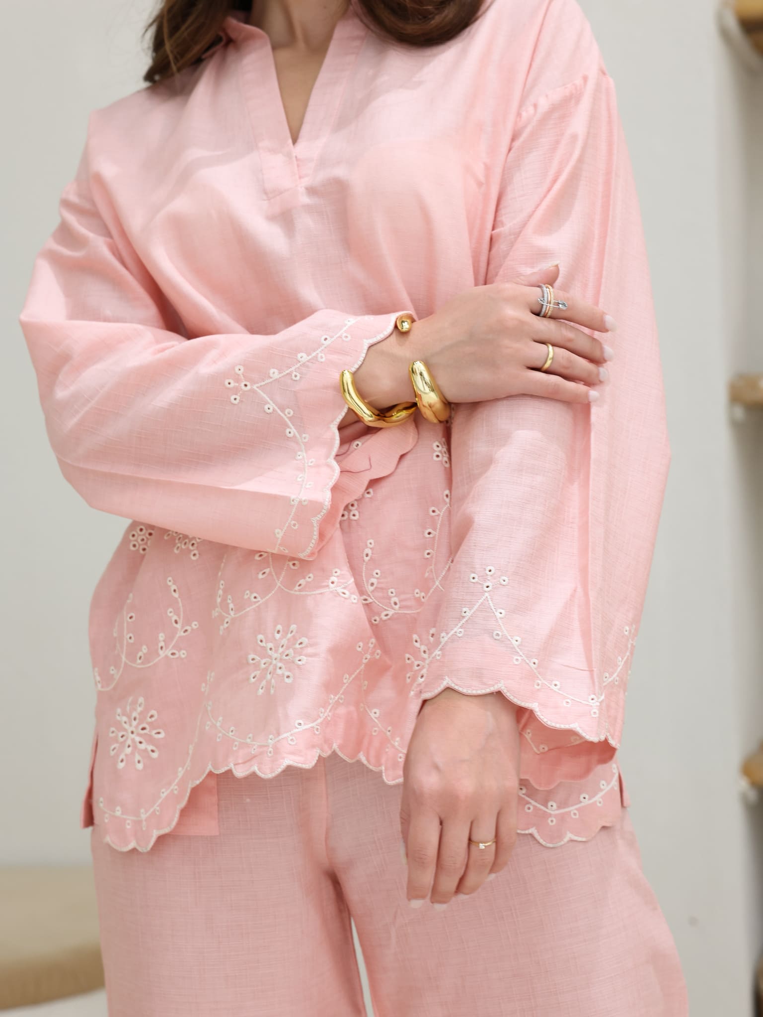 Coraly Cutwork Co Ord Set