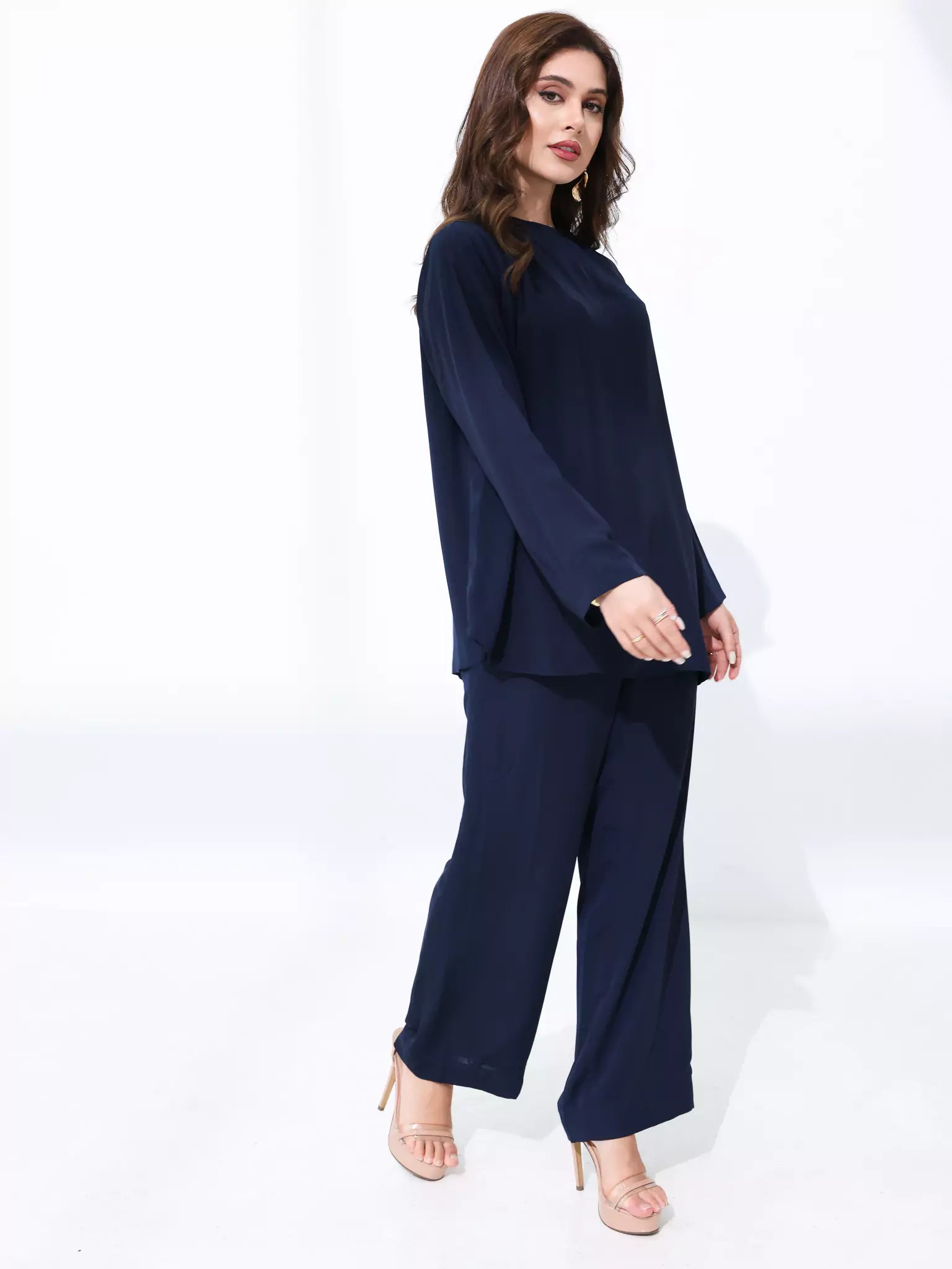 Alden Blue Pleated Co Ord Set
