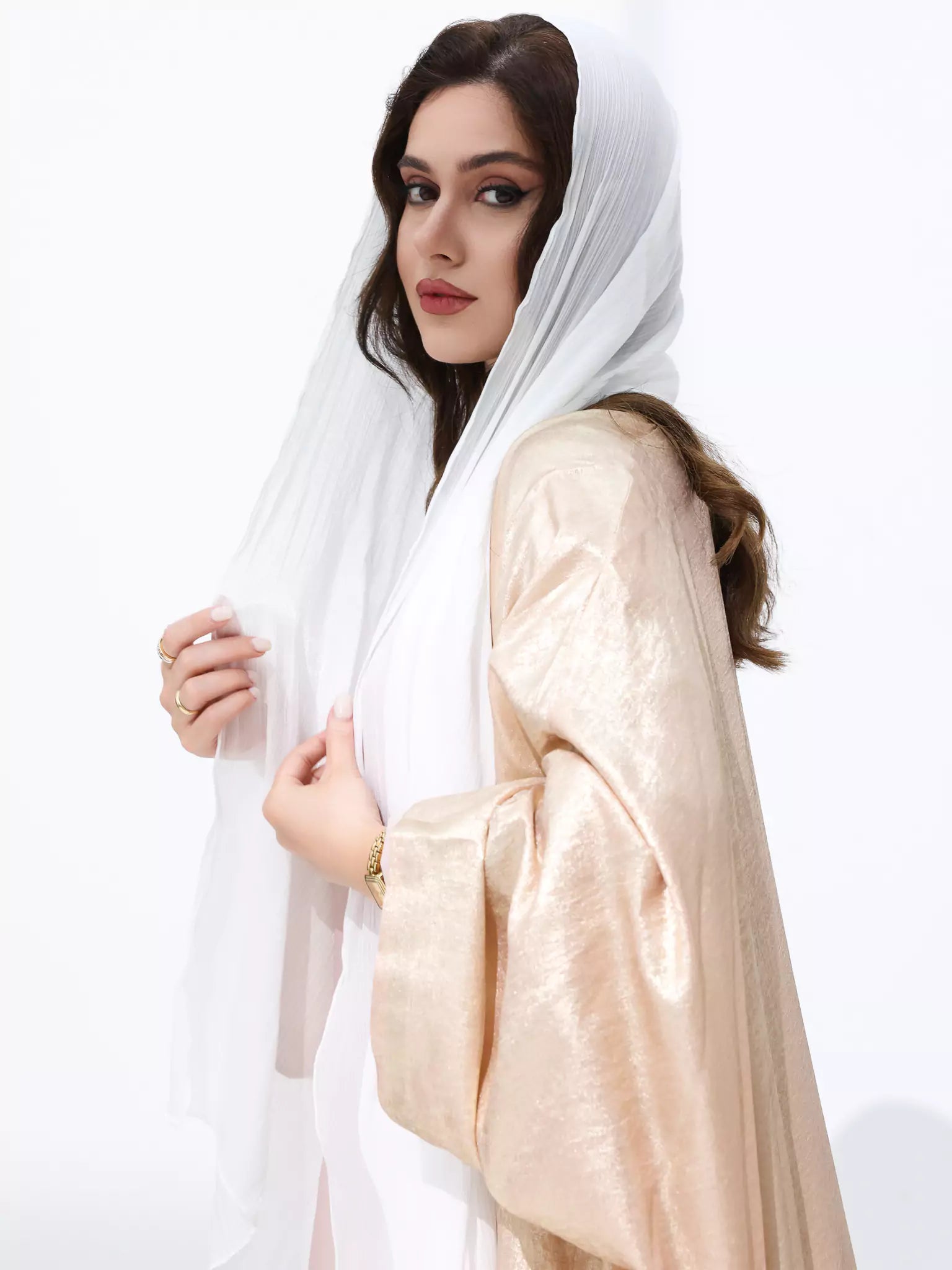 Glimmer White Hijab