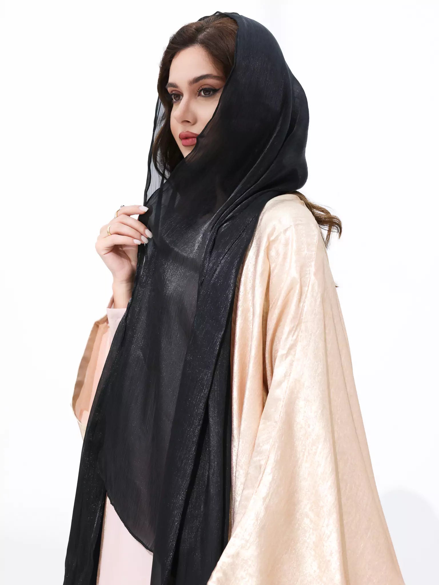 Glimmer Black Hijab