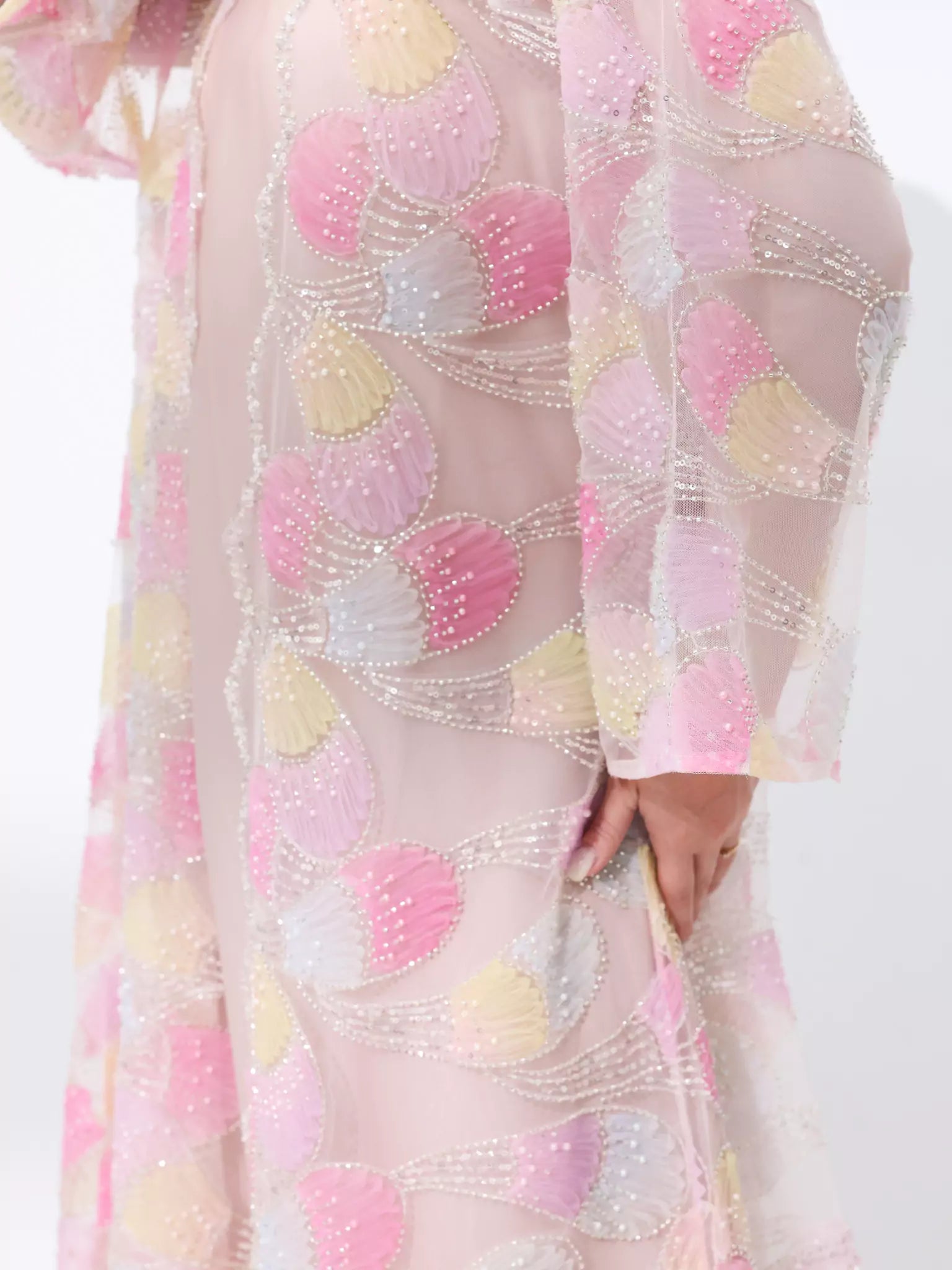 Embellished Luxury Abaya Rose Peacock