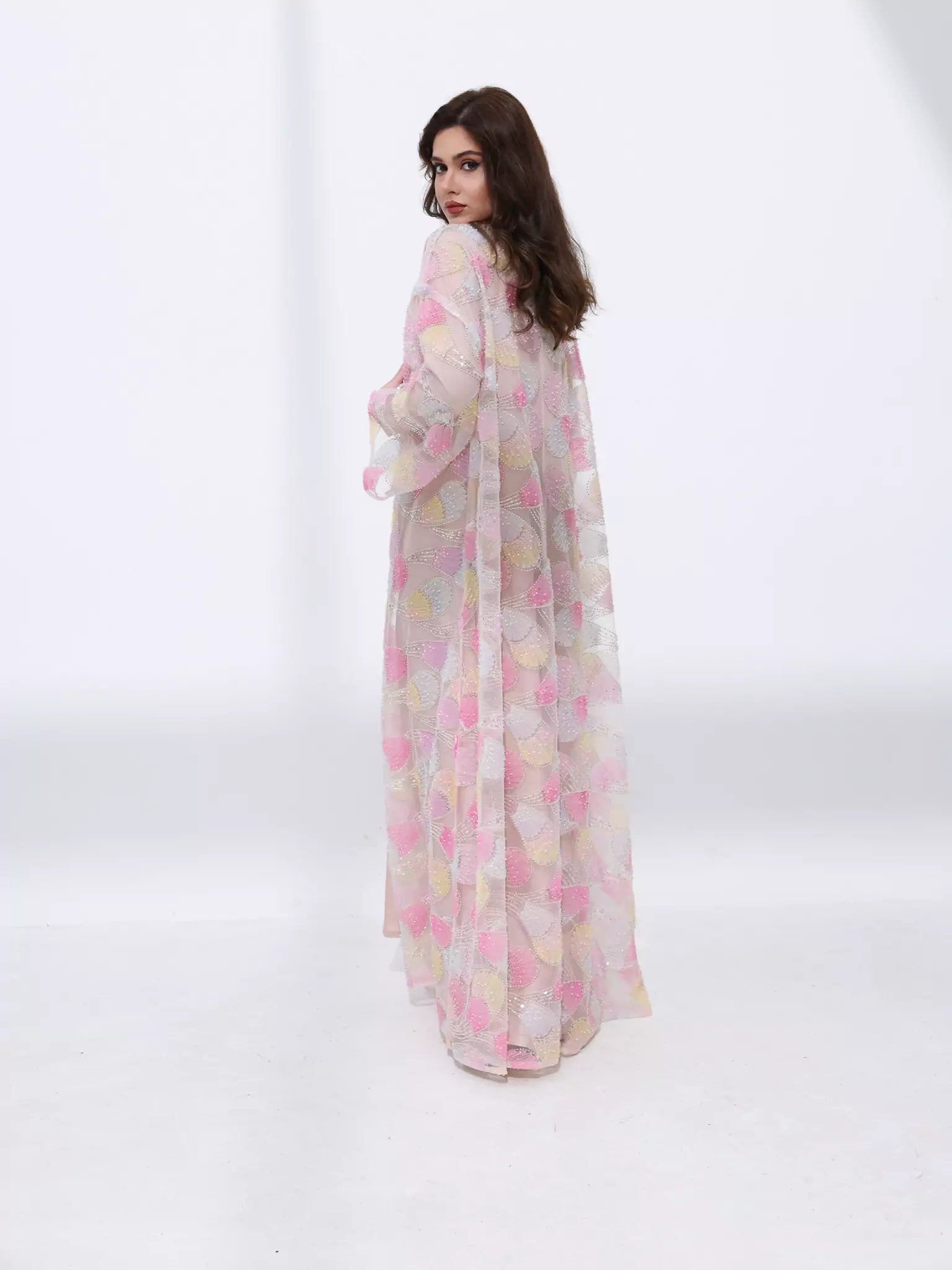 Embellished Luxury Abaya Rose Peacock