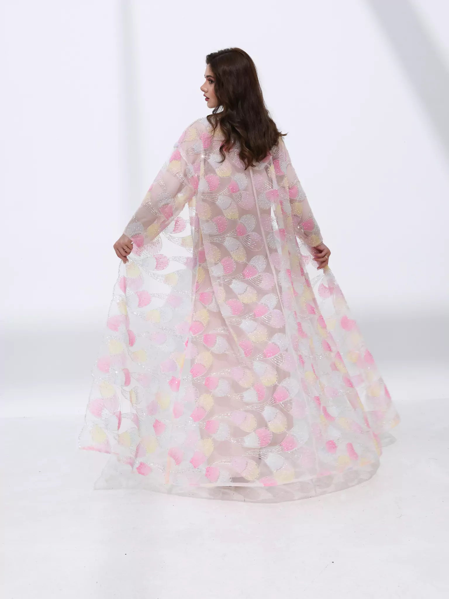 Embellished Luxury Abaya Rose Peacock