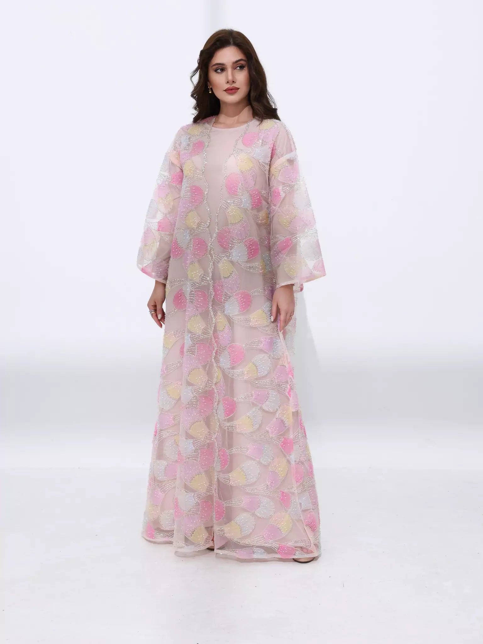 Embellished Luxury Abaya Rose Peacock