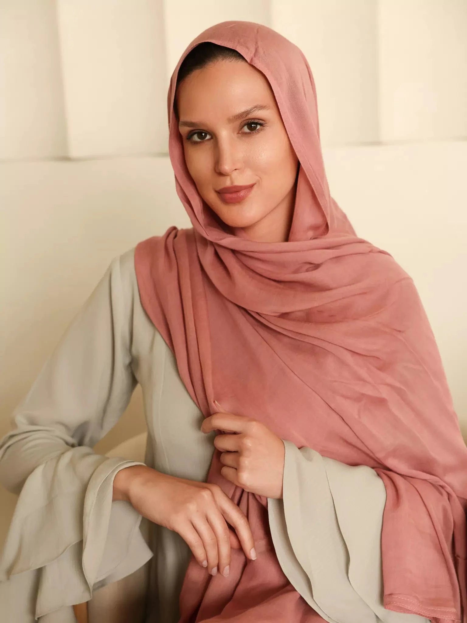 Breathable Soft Mauve Lilac Modal Hijab - Sowears