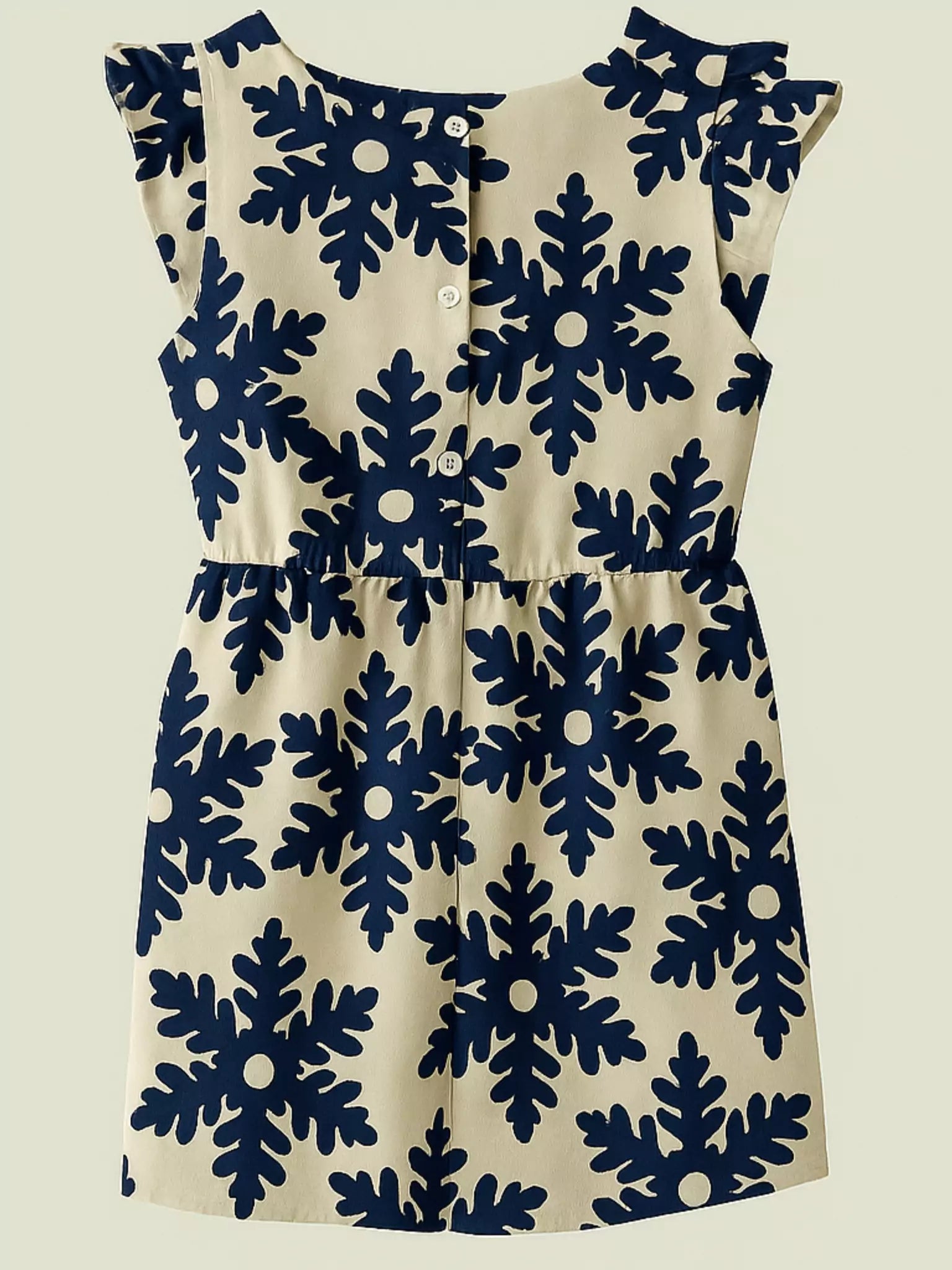 Mini Lelan Motif Blue Dress