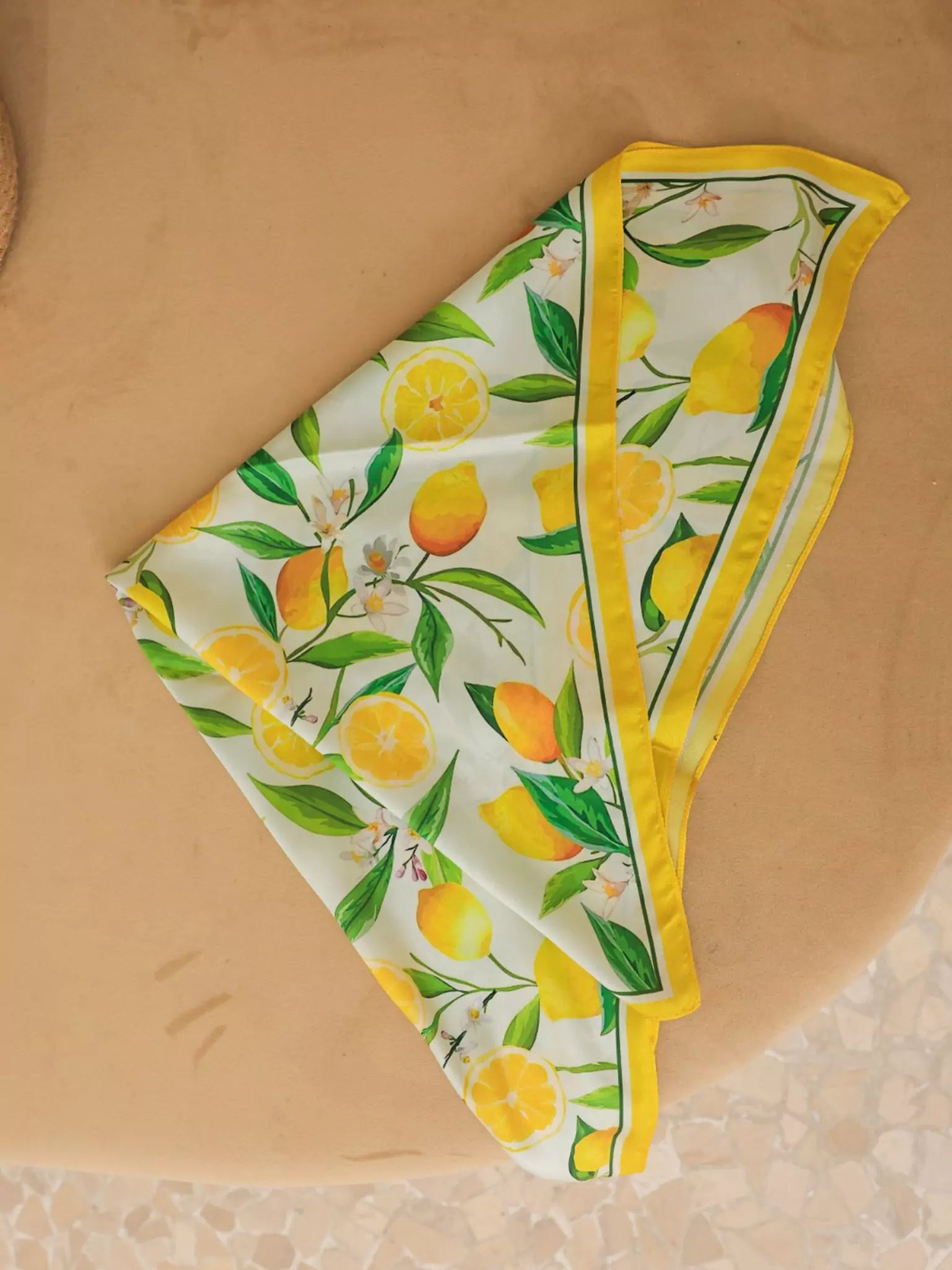 Sunny Citrus Printed Scarf