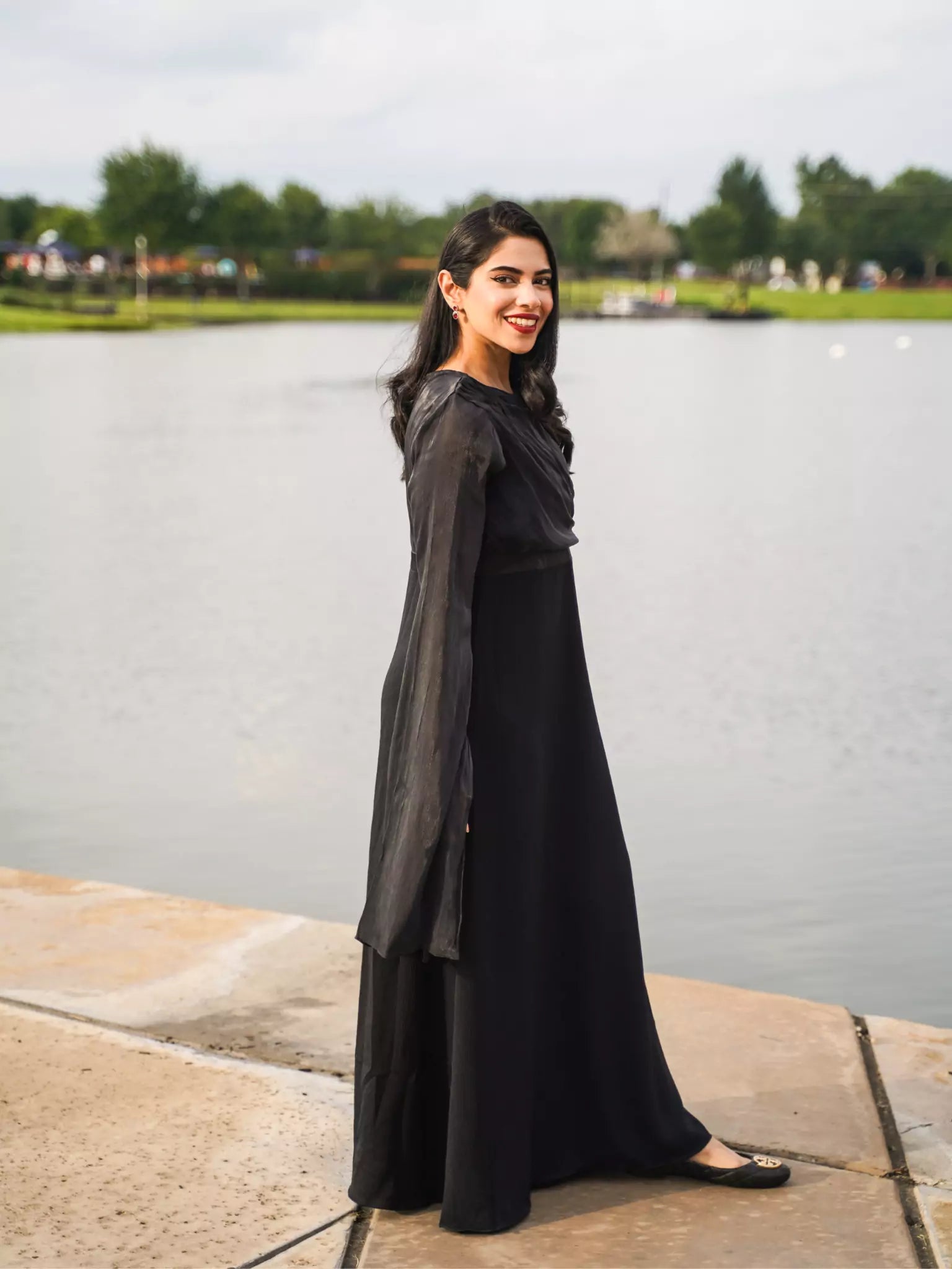 Anya Black Long Dress