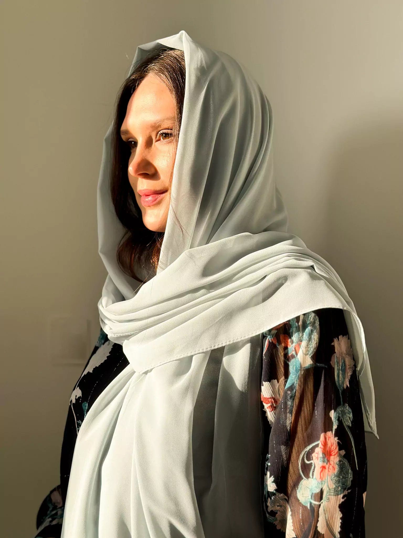 Essential Chiffon Hijab / Stole - Ice Blue Apparel & Accessories  - Sowears