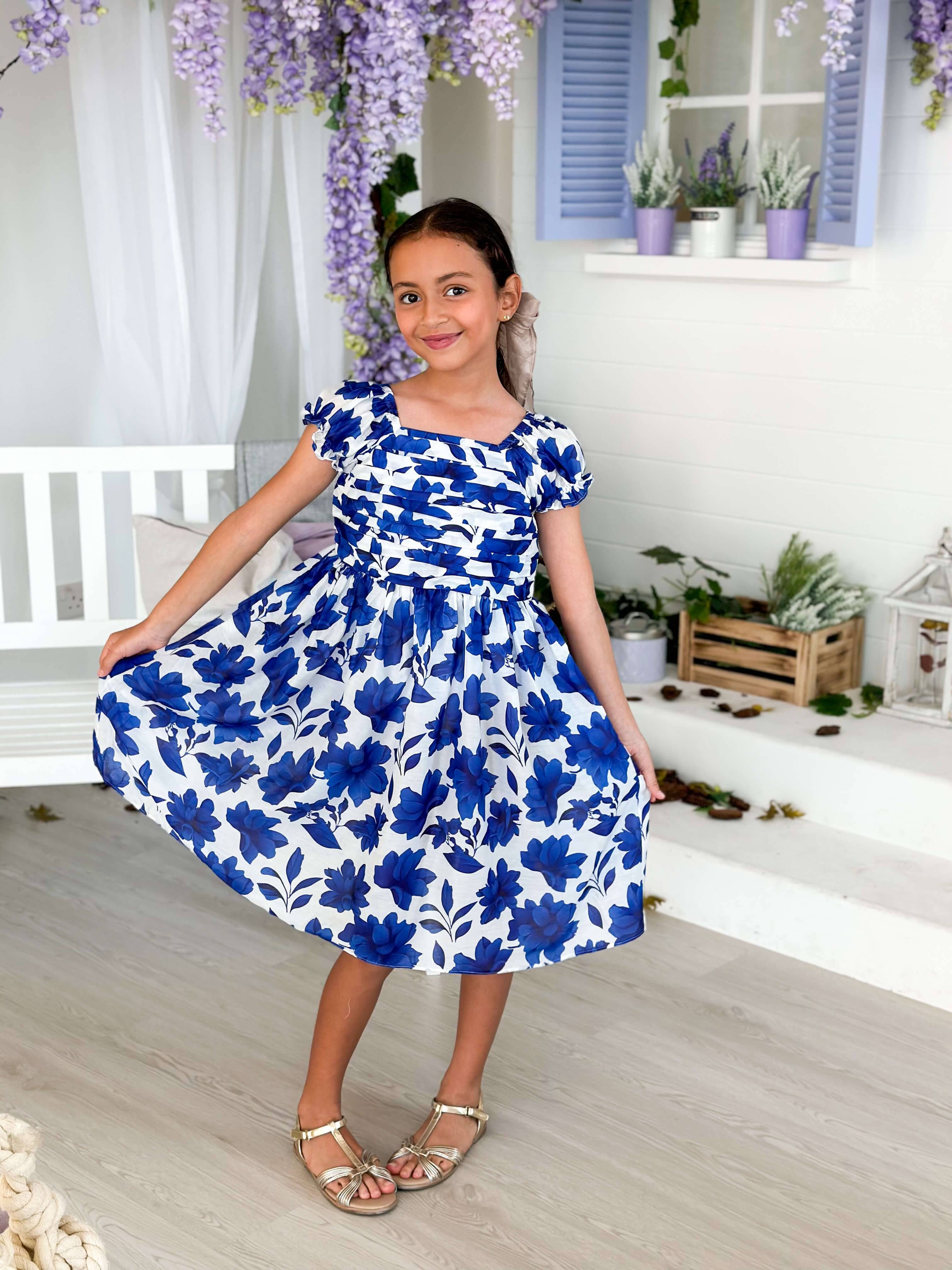 Mini Big bold Long Floral Dress Baby & Toddler Dresses  - Sowears