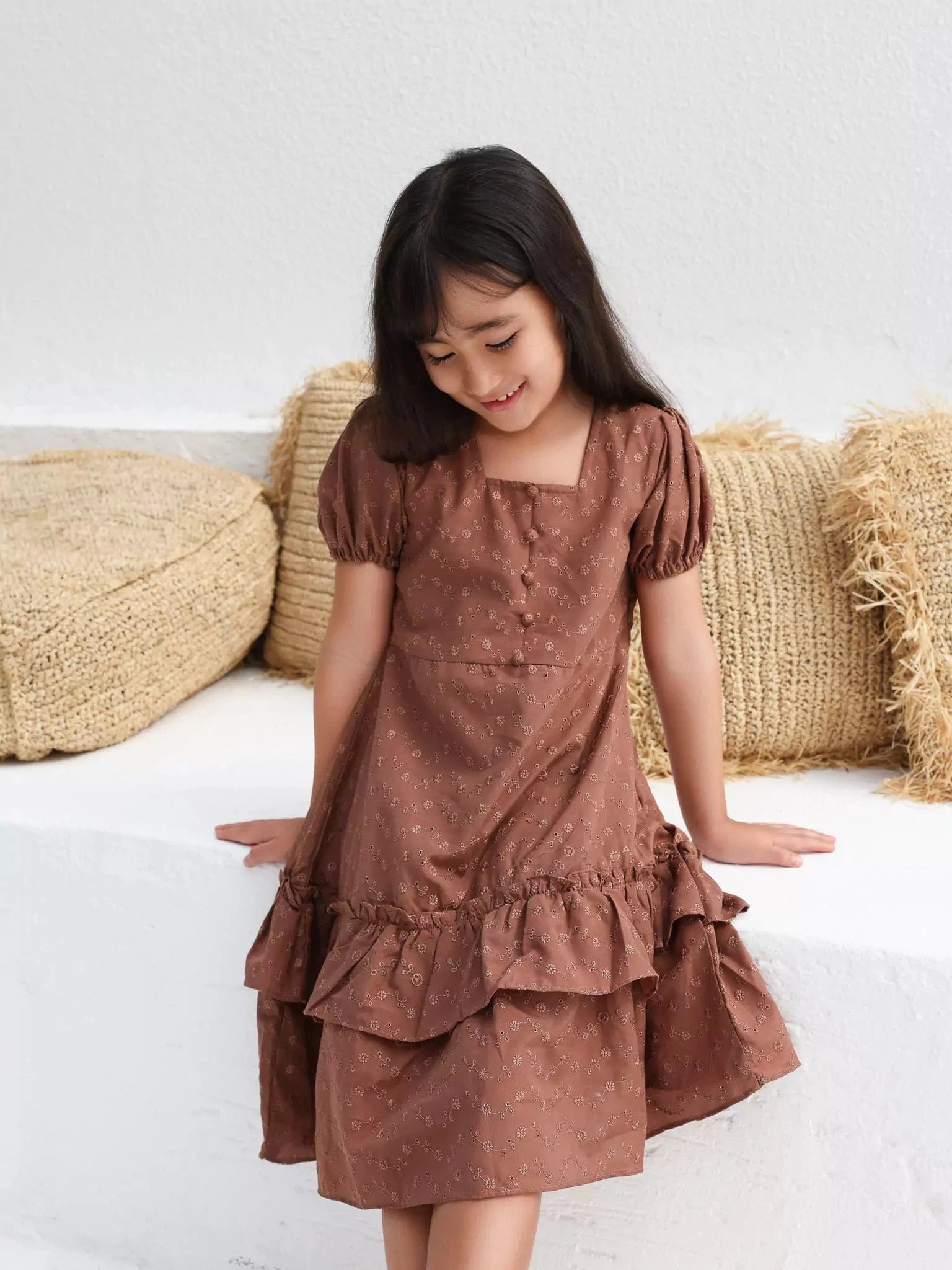 Mini Josie Embroidered Long Dress Baby & Toddler Dresses  - Sowears