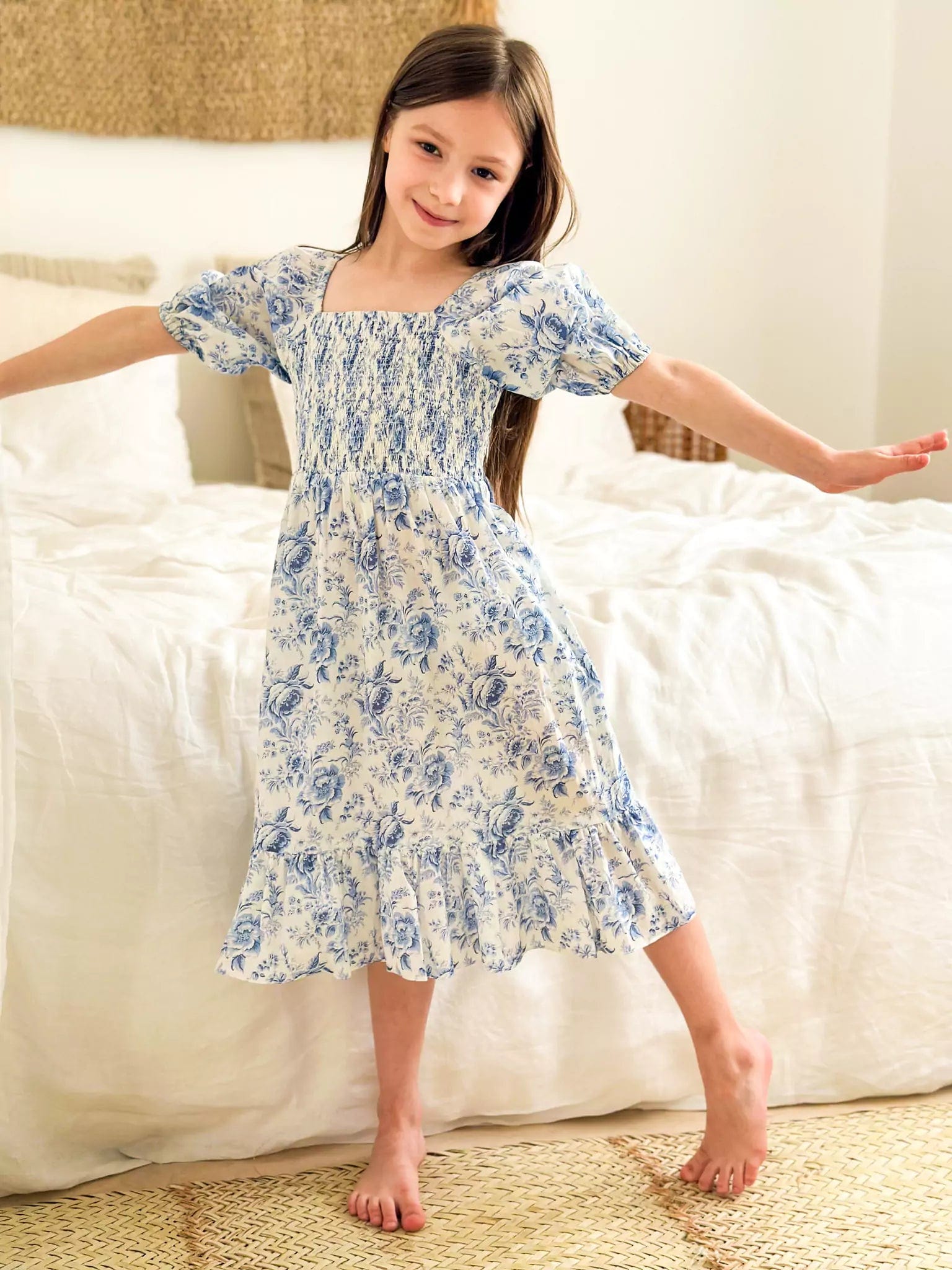 Mini smock dress best sale