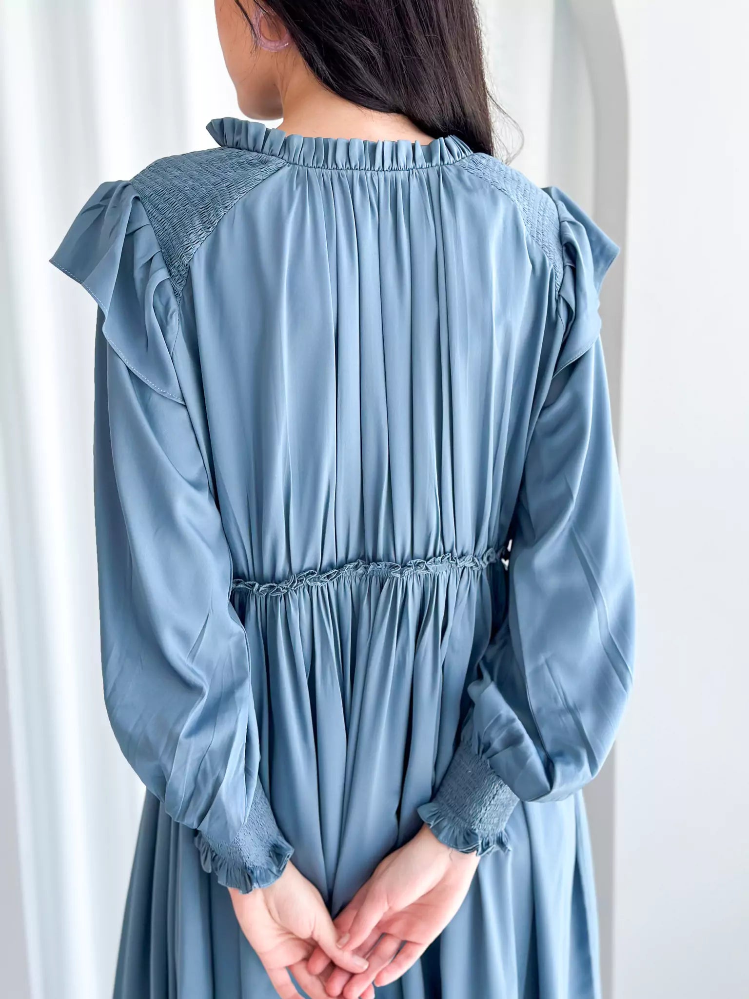 Anastasia Long Dress - Blue Dresses  - Sowears