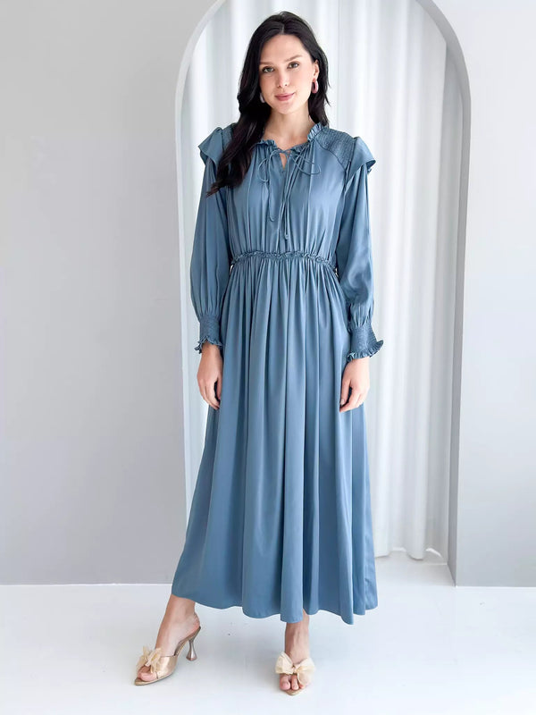 Anastasia Long Dress - Blue Dresses  - Sowears