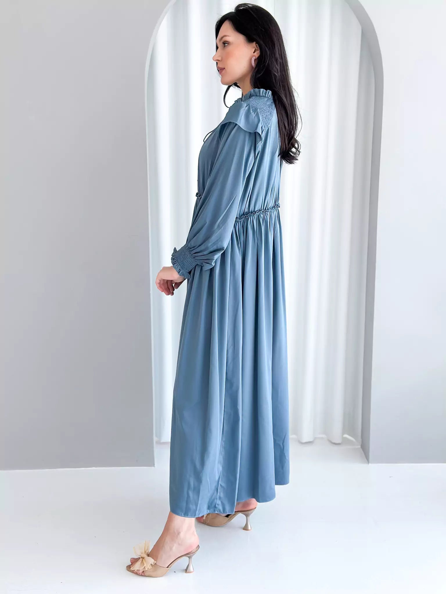 Anastasia Long Dress - Blue Dresses  - Sowears