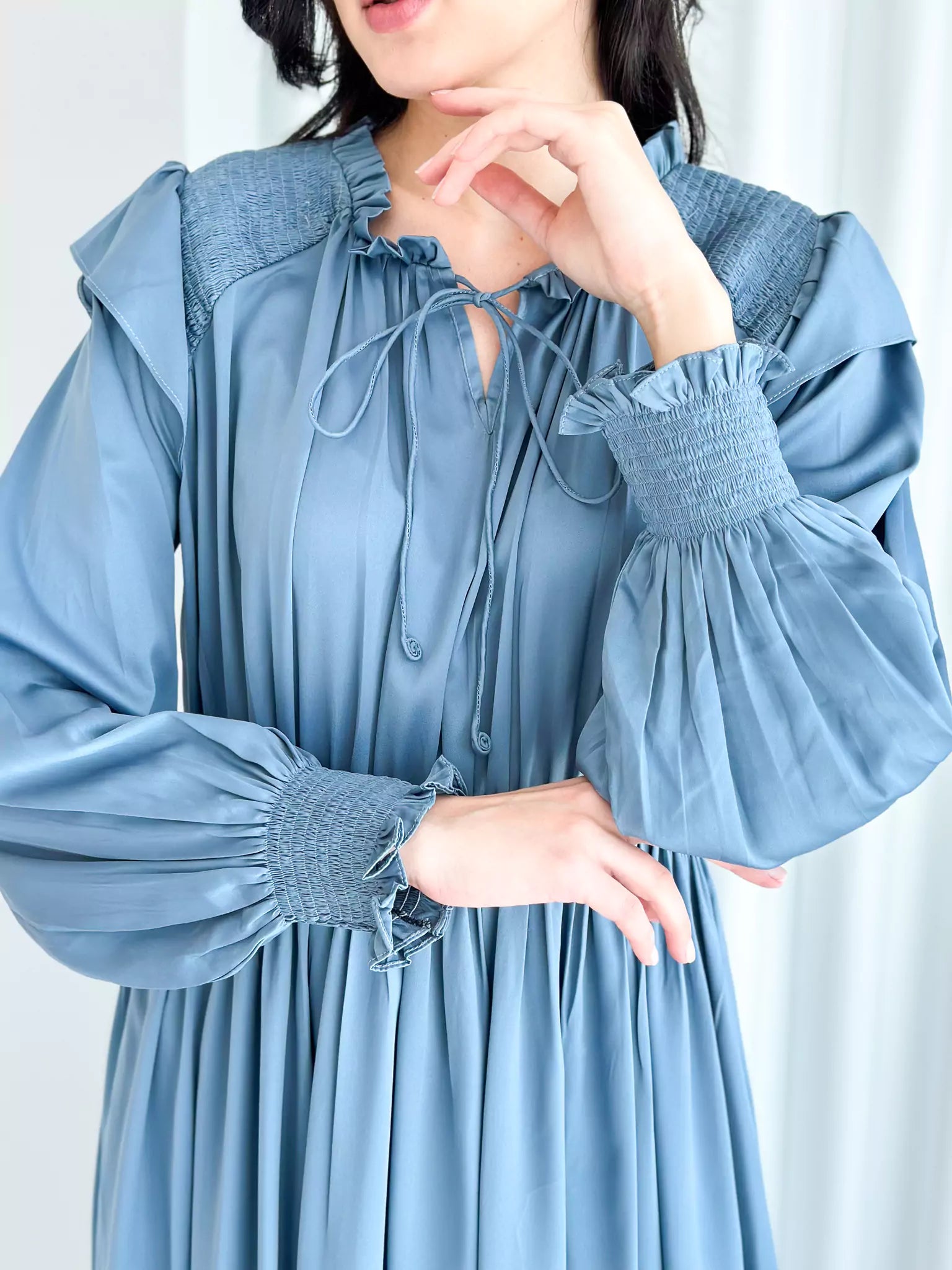 Anastasia Long Dress - Blue Dresses  - Sowears