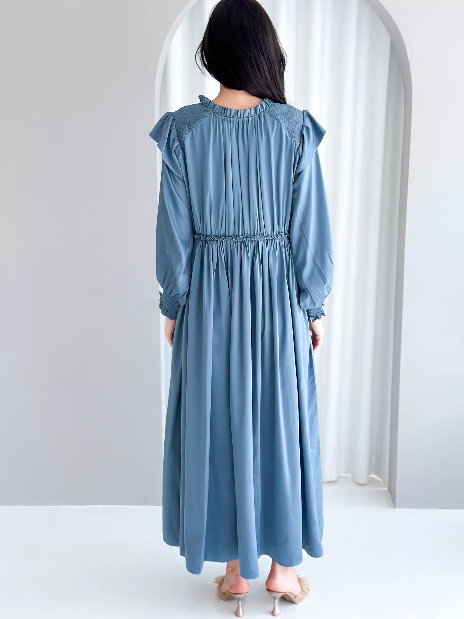 Anastasia Long Dress - Blue Dresses  - Sowears