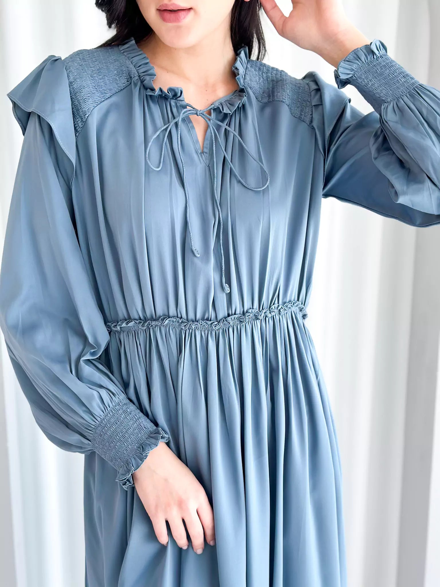 Anastasia Long Dress - Blue Dresses  - Sowears