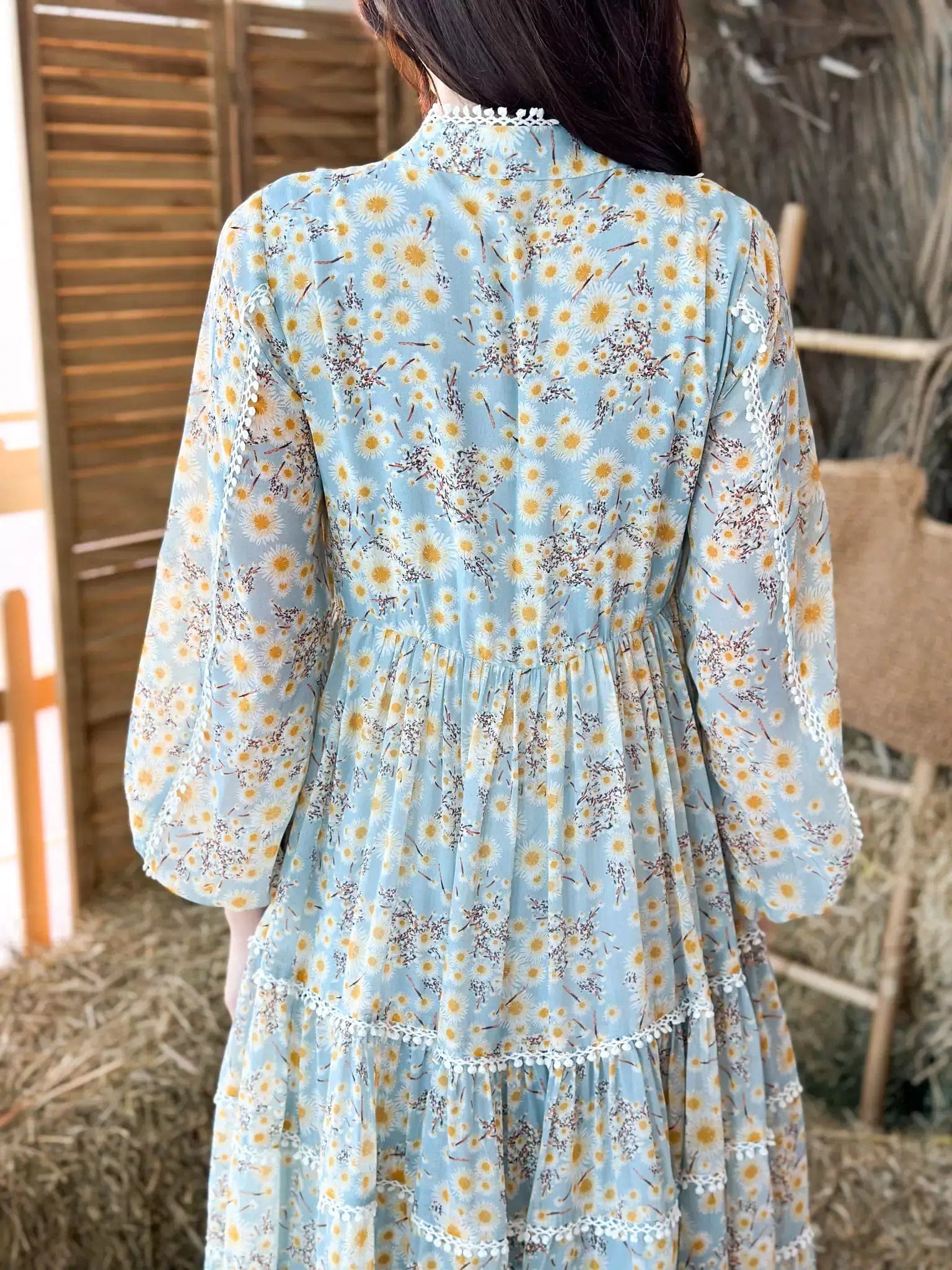 Audra Floral Lace Long Dress Dresses  - Sowears