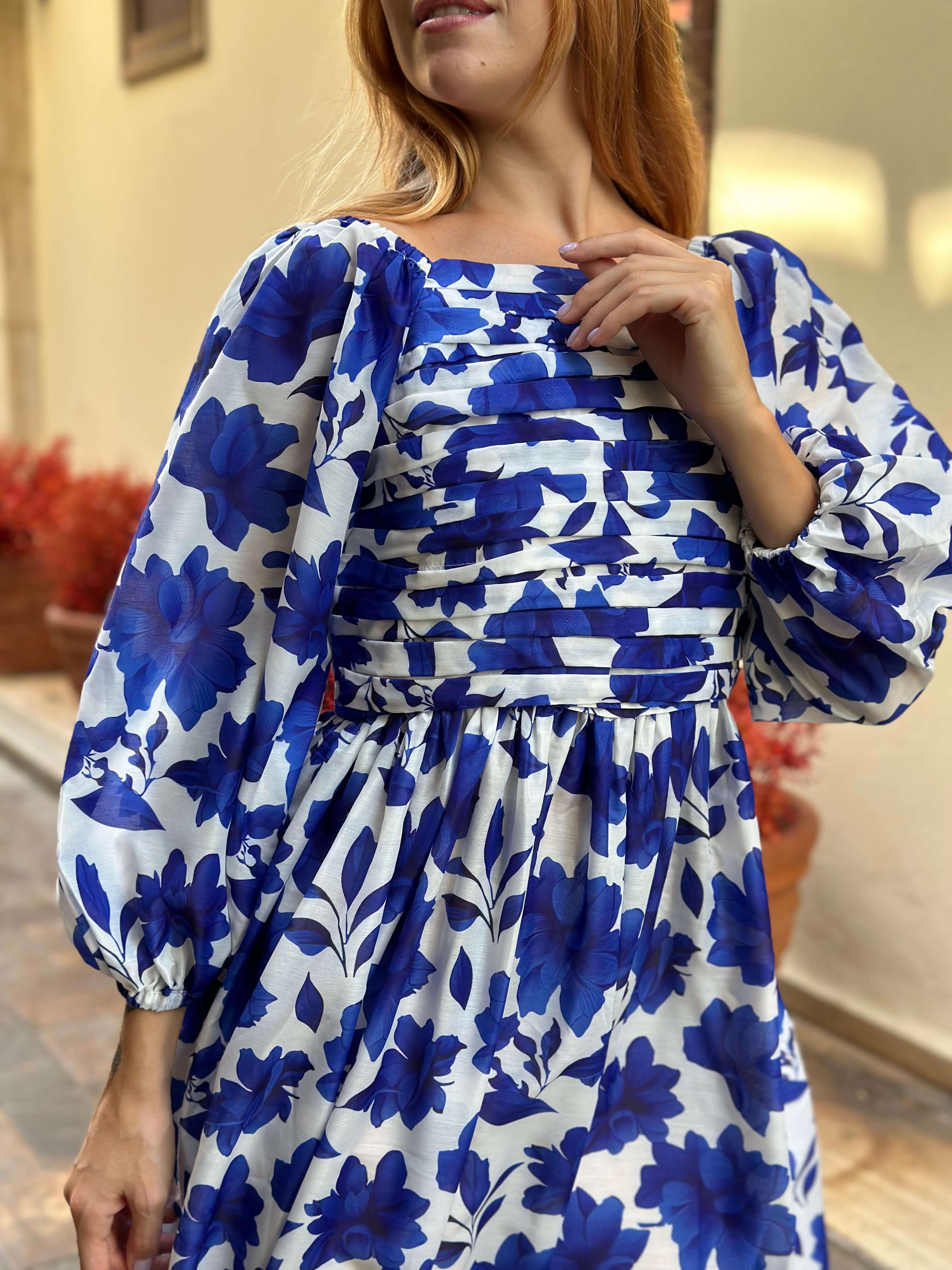 Big bold Long Floral Dress Dresses  - Sowears