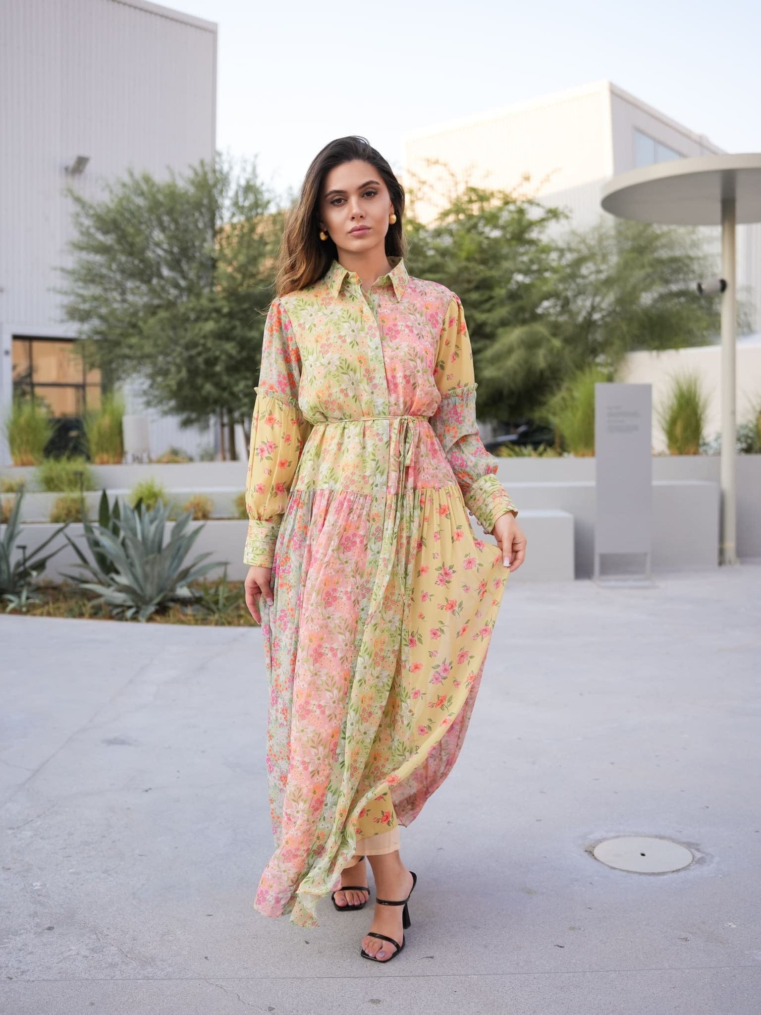 【正規品、新品タグ付】Camellia Sleeve Long Dress S www-sowears-net-dresses-