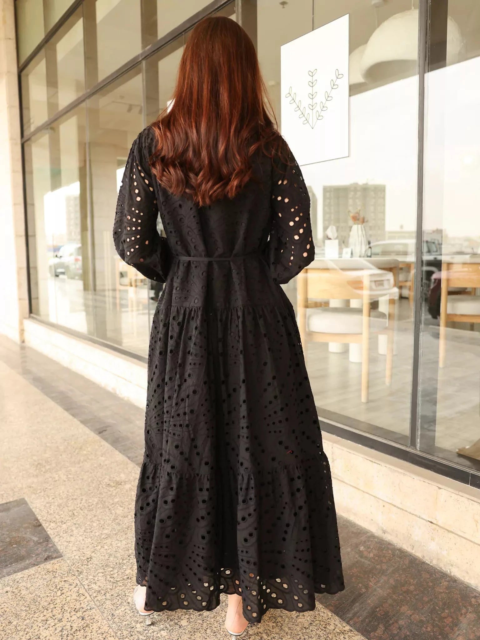 Cameo Black Cut Work Dress Dresses  - Sowears