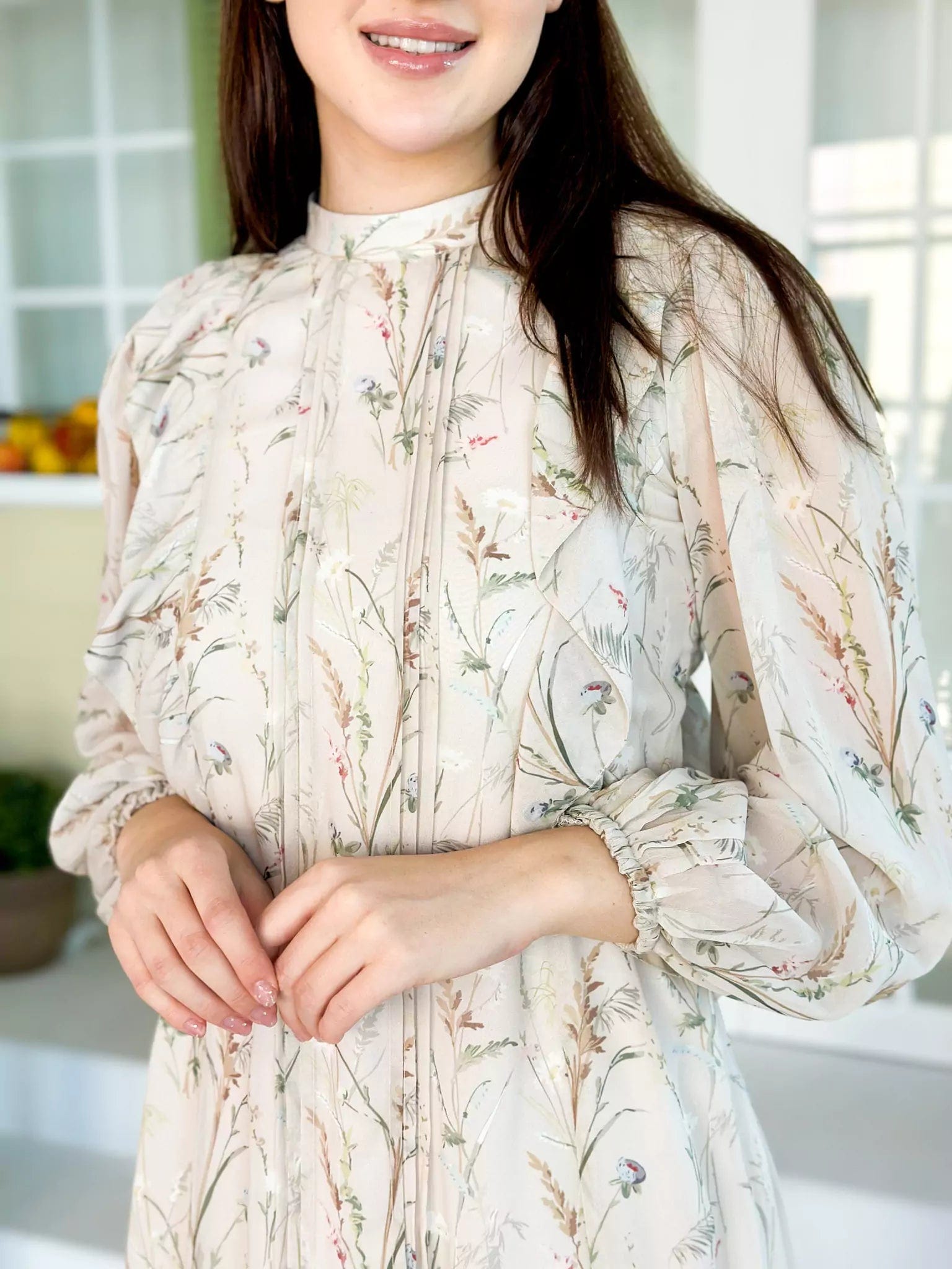 Cashmere Floral Dress Dresses  - Sowears