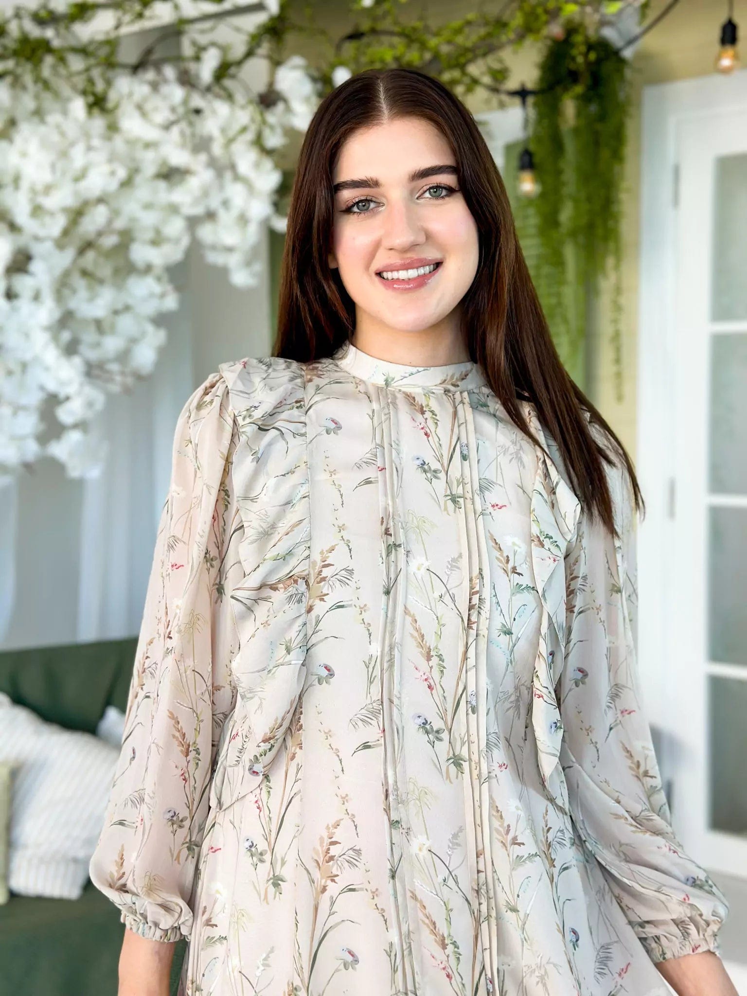 Cashmere Floral Dress Dresses  - Sowears