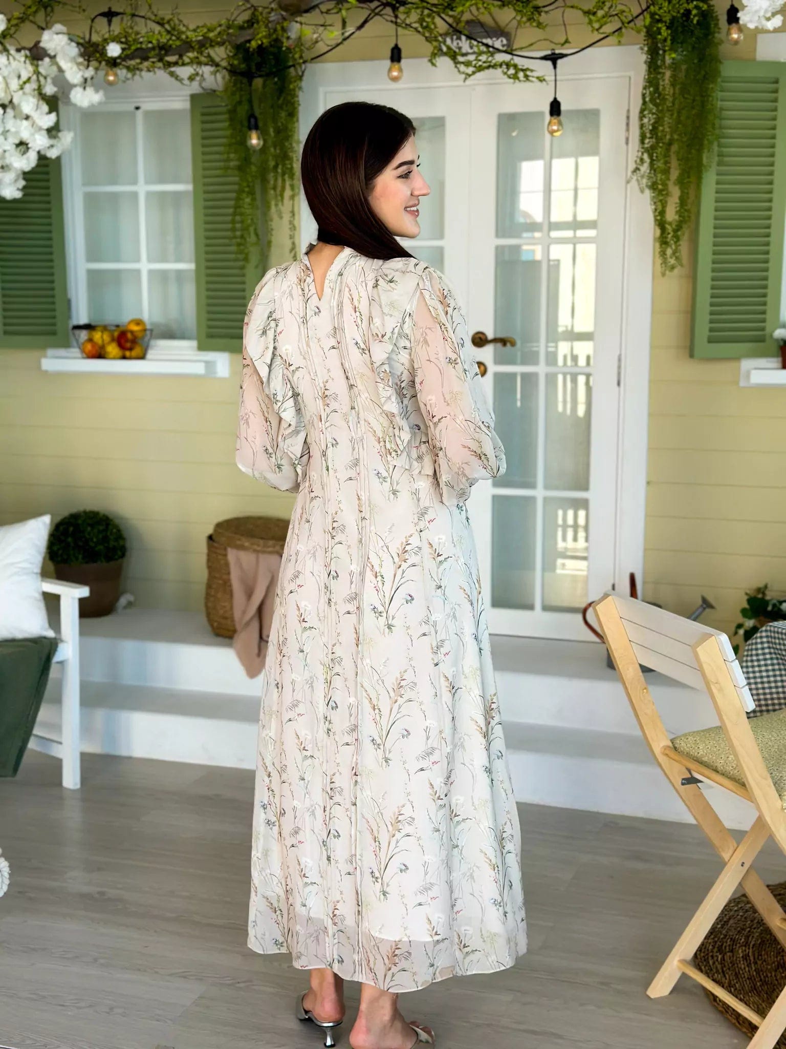 Cashmere Floral Dress Dresses  - Sowears