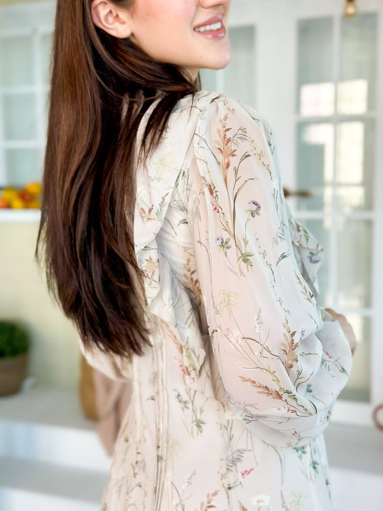 Cashmere Floral Dress Dresses  - Sowears