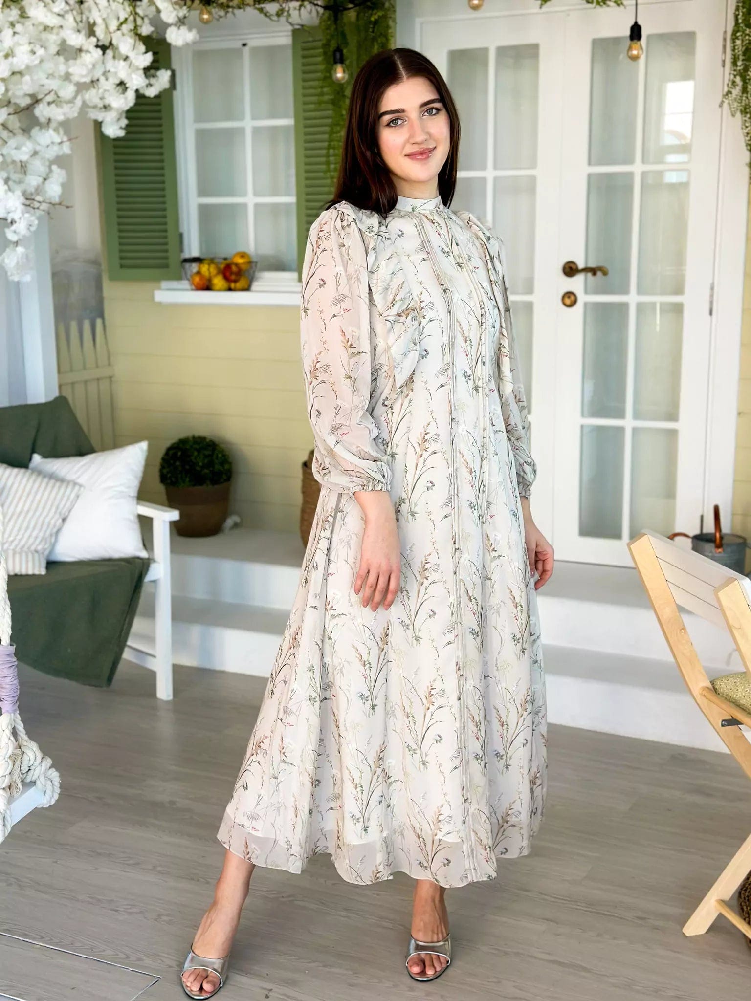 Cashmere Floral Dress Dresses  - Sowears