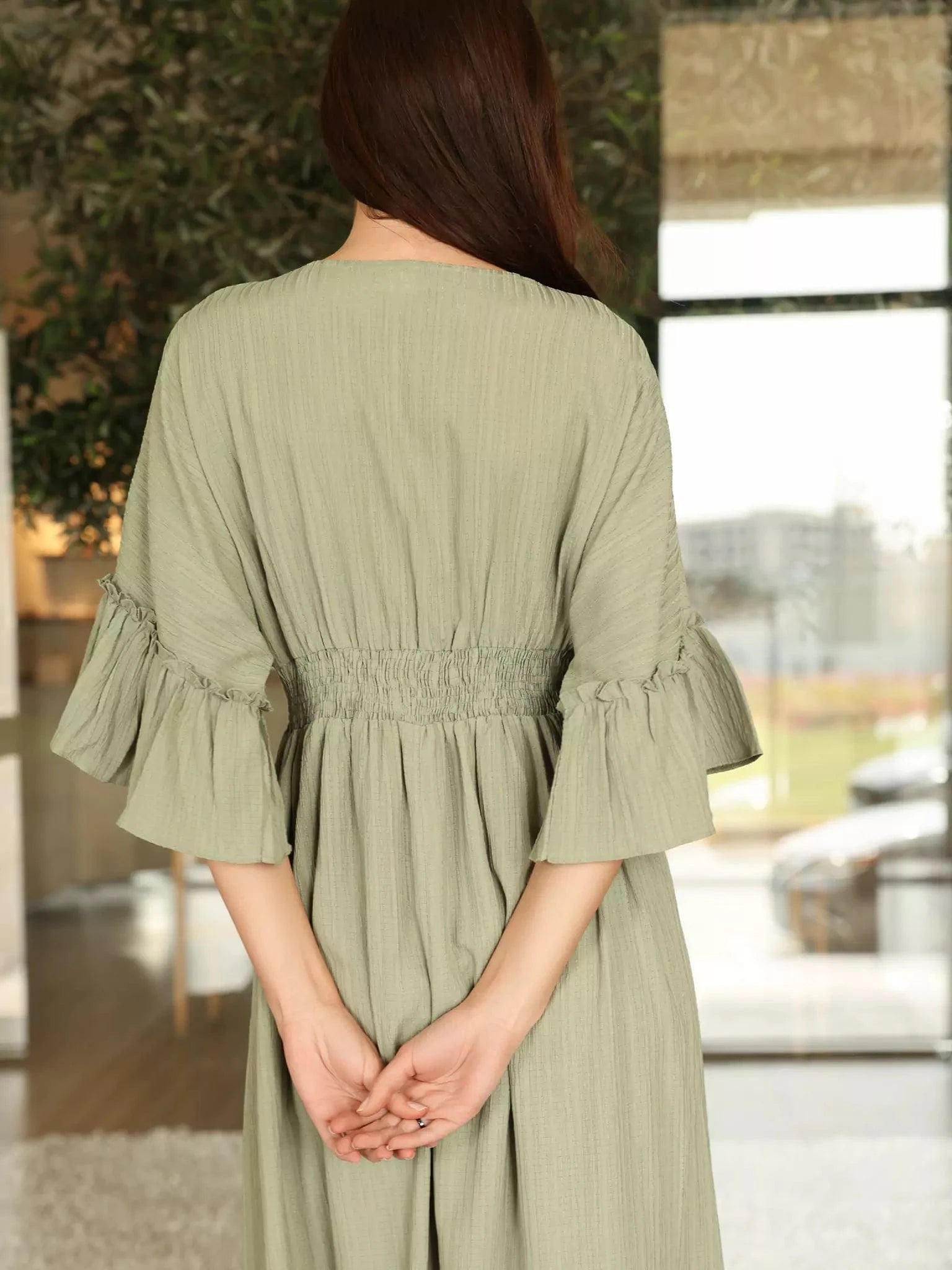 Emara Green Long Dress Dresses  - Sowears