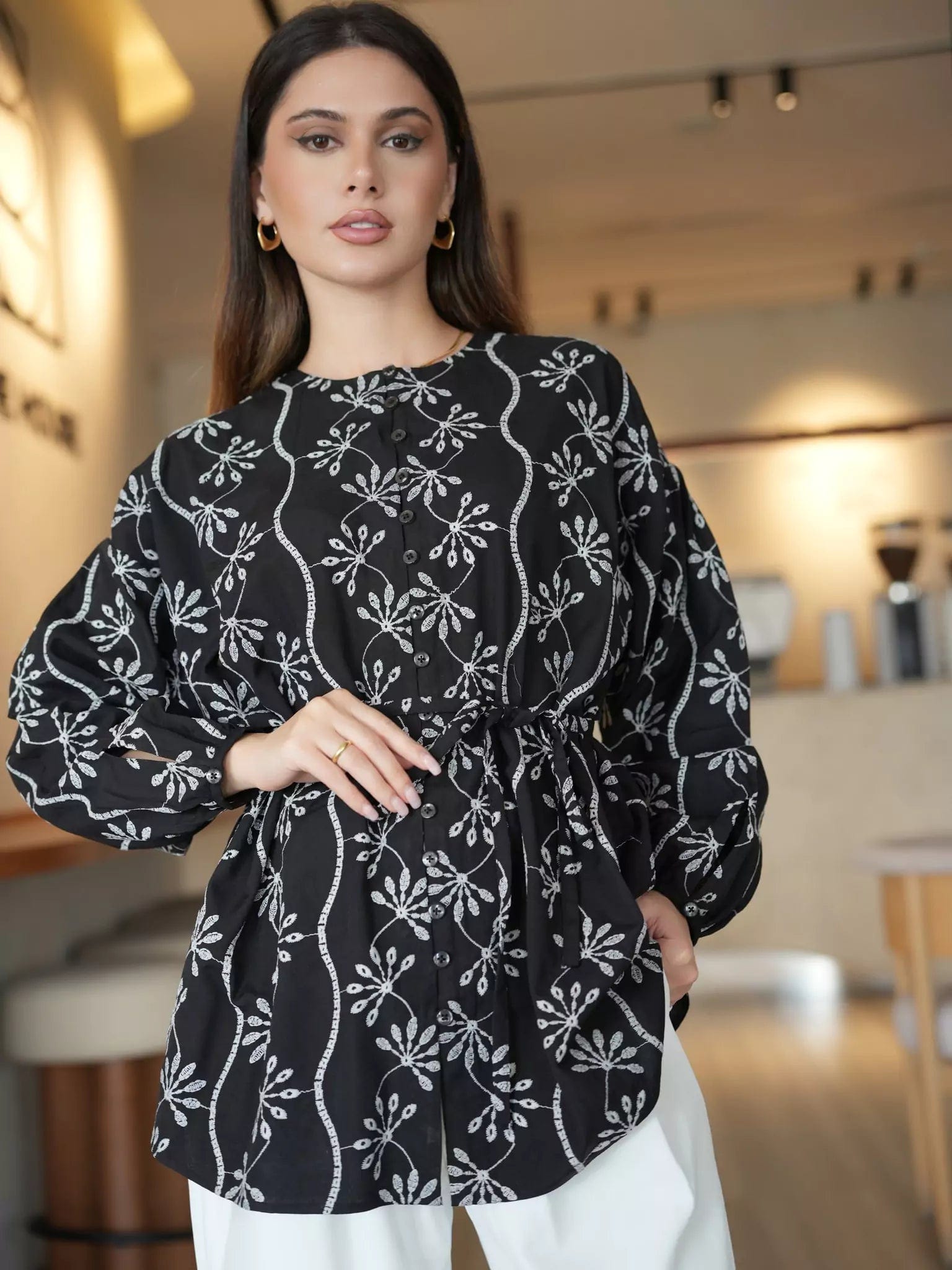 Evara Embriodered Shirt Dresses  - Sowears