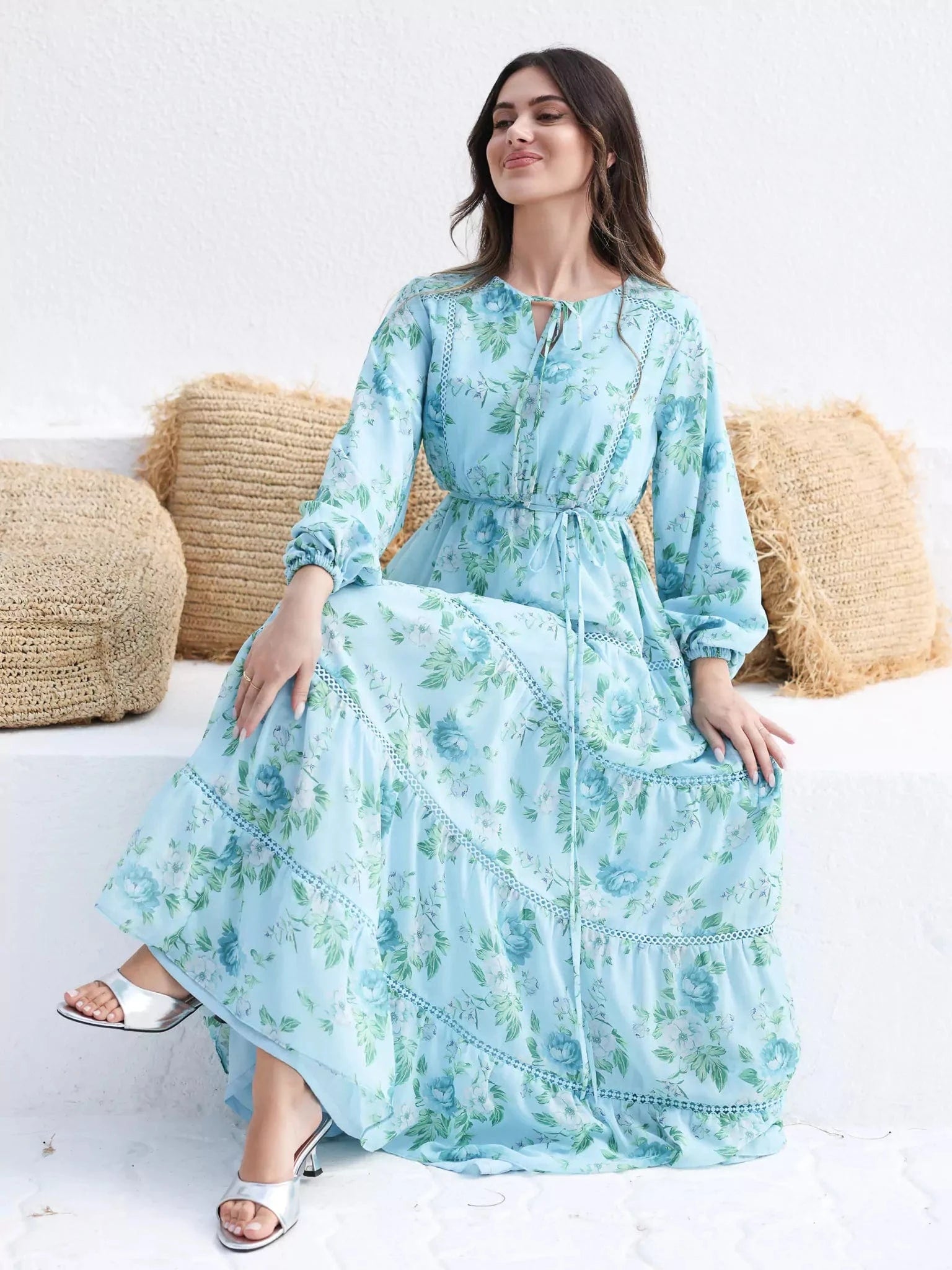 Floral Waltz Lacey Dress Dresses  - Sowears