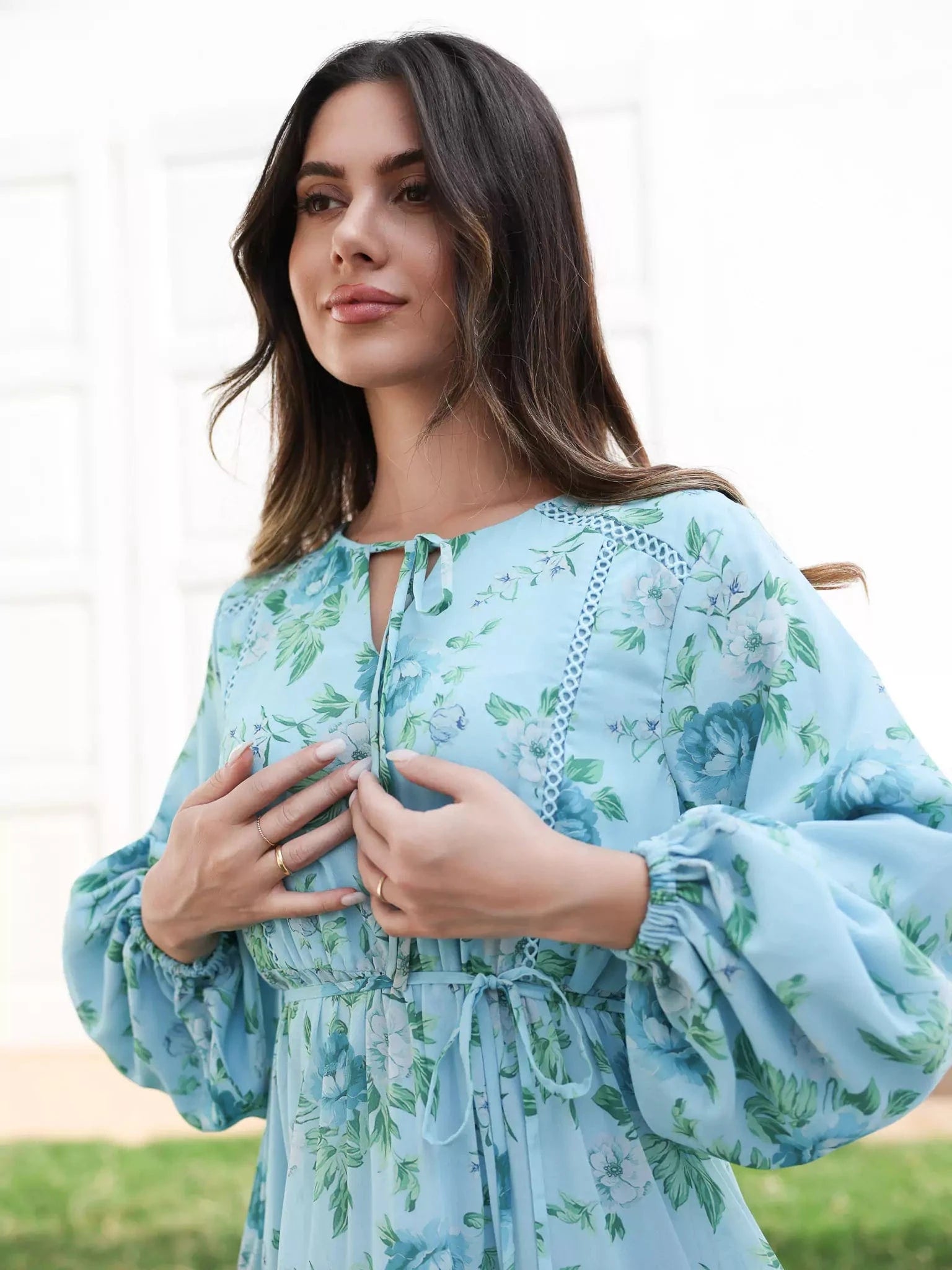 Floral Waltz Lacey Dress Dresses  - Sowears