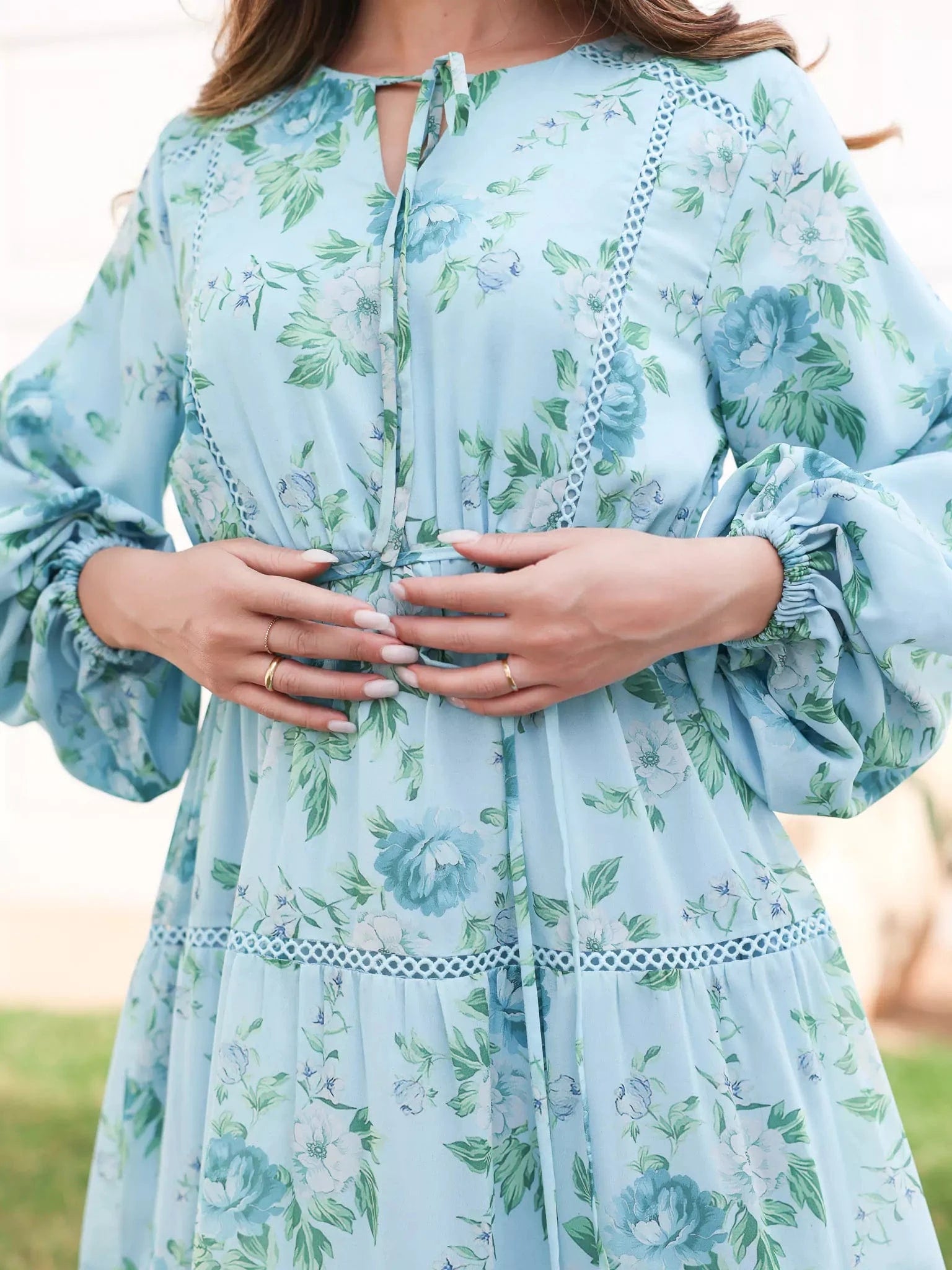 Floral Waltz Lacey Dress Dresses  - Sowears