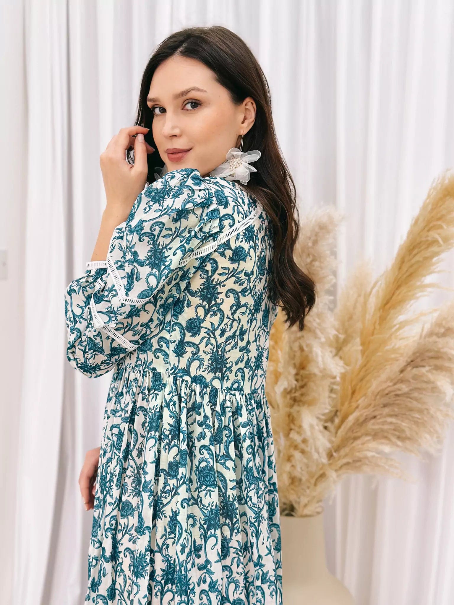 French Flora Lace Long Dress Dresses  - Sowears