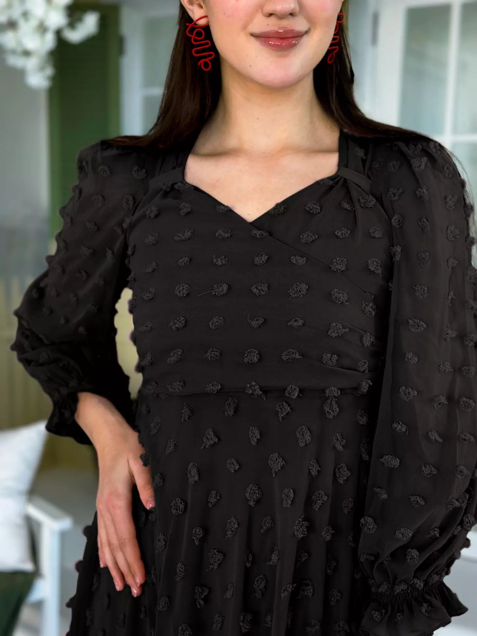Glacial Texture Dress - Black Dresses  - Sowears