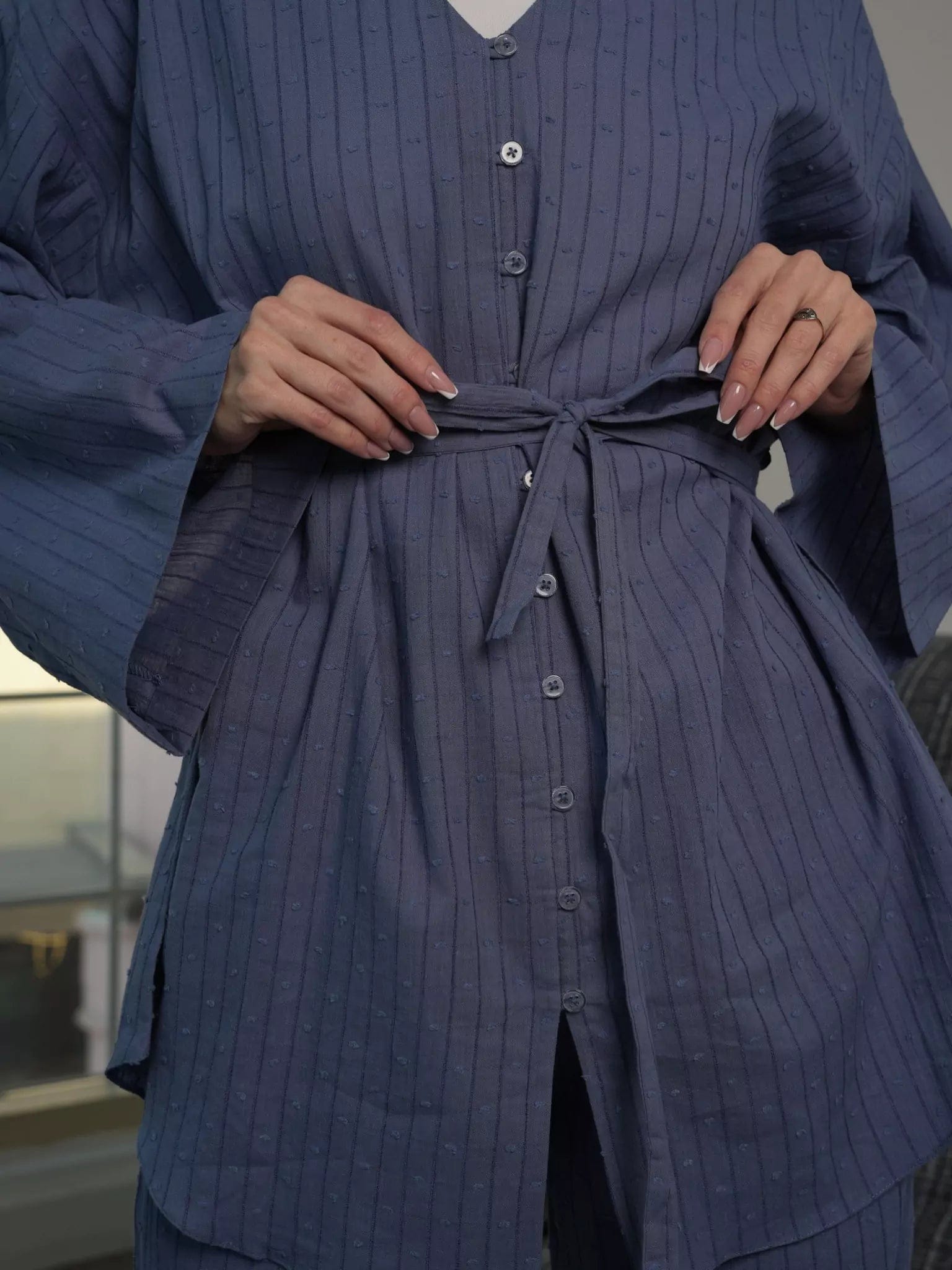 Ingrid Blue Co Ord Set Dresses  - Sowears