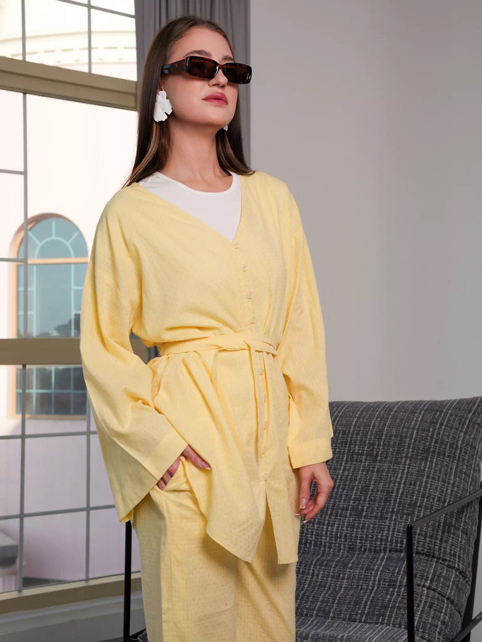 Ingrid Lime Co Ord Set Dresses  - Sowears